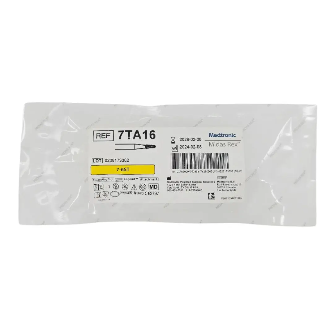 Medtronic 7TA16 Midas Rex 7-6ST Legend Bur Attachment 7cm x 1.6mm Dissecting Tool