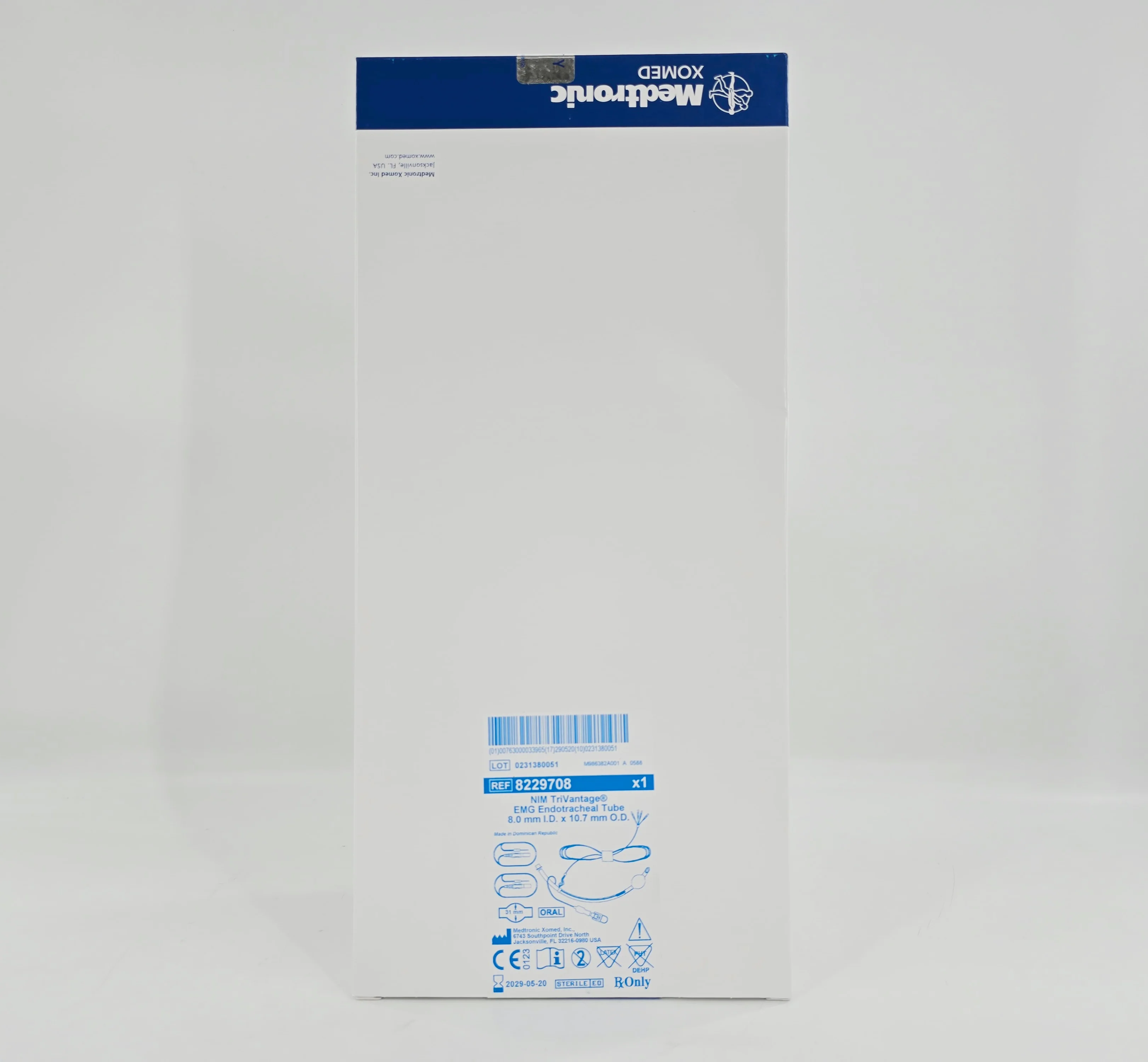Medtronic 8229708 NIM TriVantage EMG Endotracheal Tube 8.0mm I.D. x 10.7mm O.D. 1/EA - Image 2