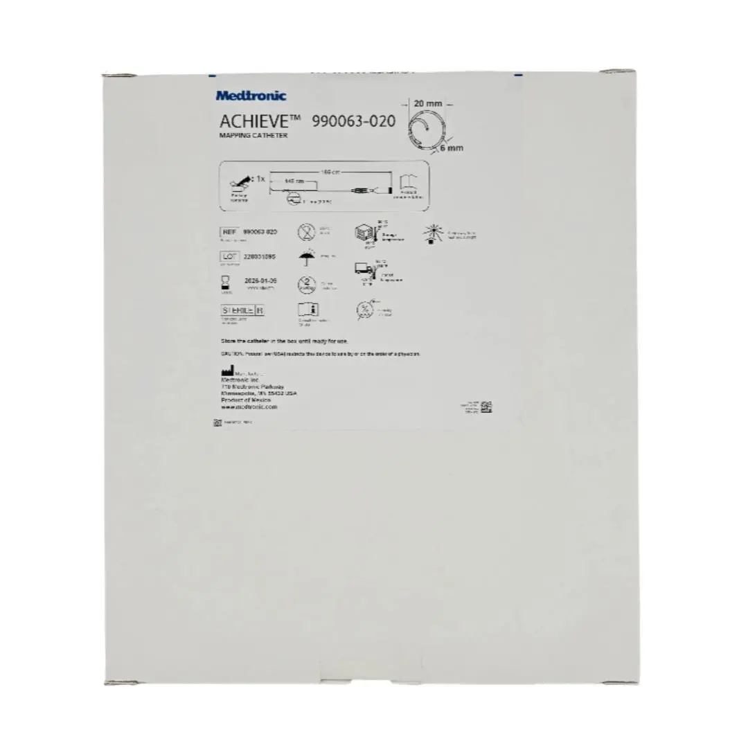 Medtronic 990063-020 ACHIEVE Mapping Catheter 20mm Loop 6mm x 165cm 1/EA