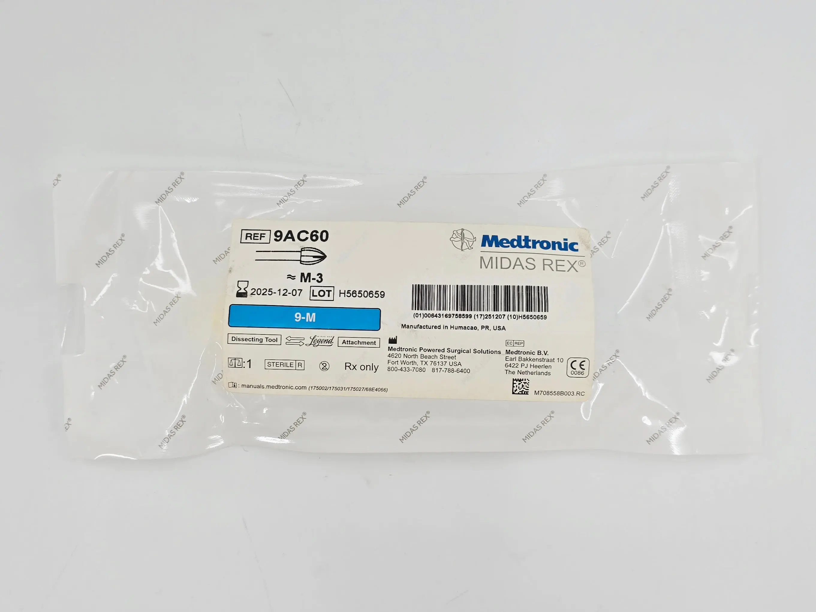 Medtronic 9AC60 Midas Rex 9-M Legend Bur Attachment 9cm x 6mm Dissecting Tool - Image 2