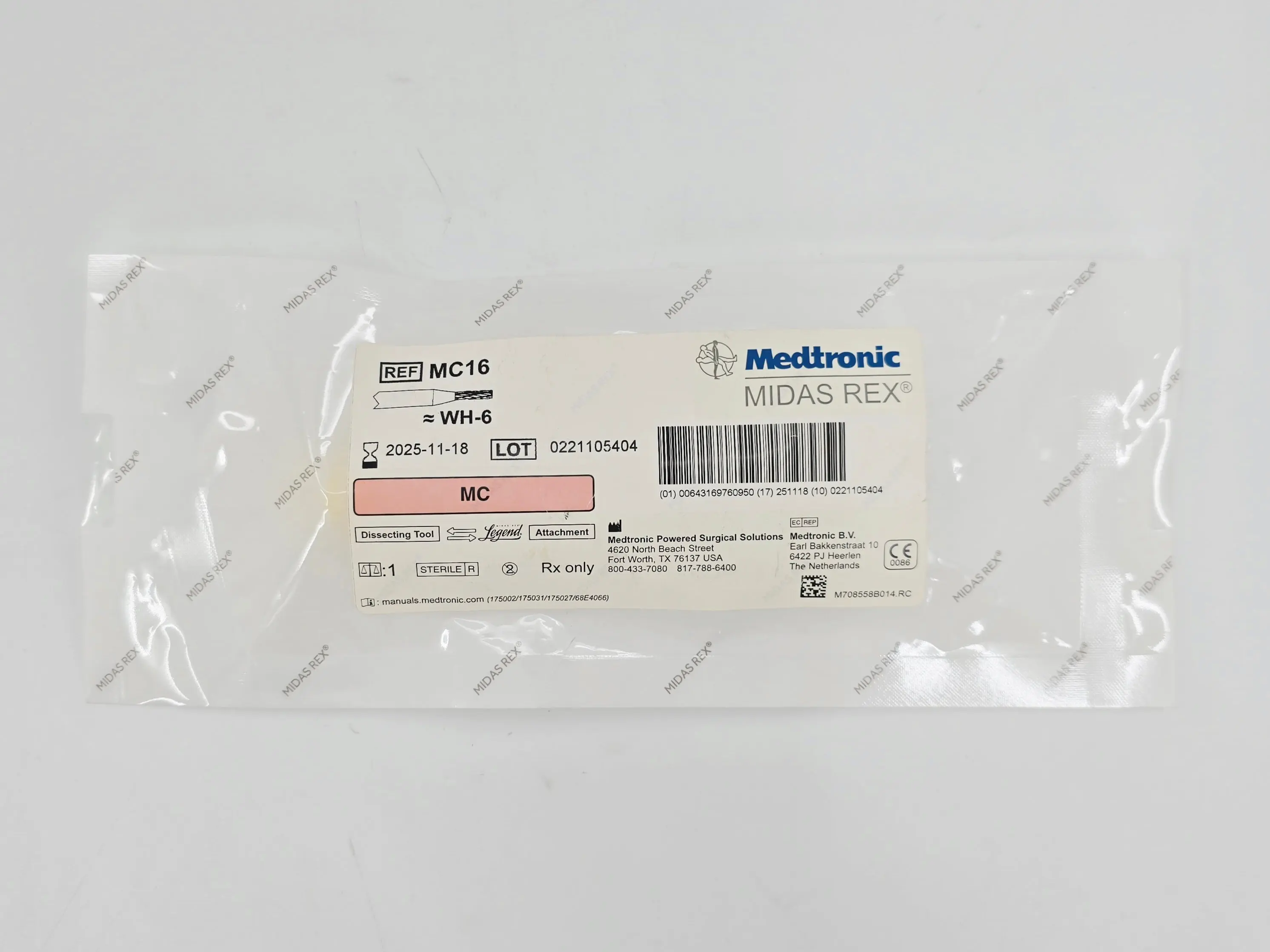 Medtronic MC16 Midas Rex MC Legend Attachment 9cm x 1.6mm Carbide Dissecting Tool - Image 2