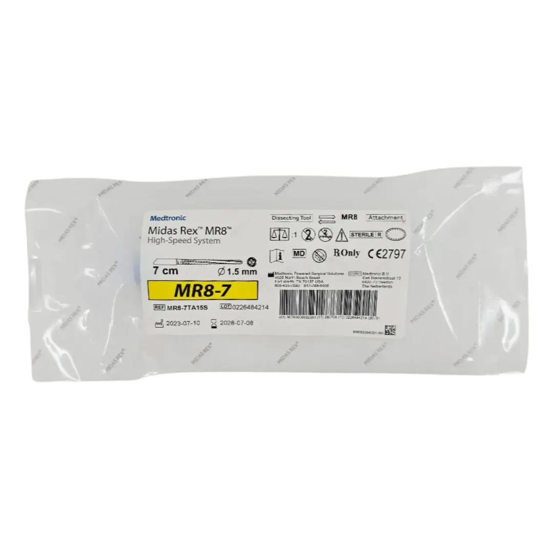 Medtronic MR8-7TA15S Midas Rex MR8-7 MR8 High Speed System Bur Attachment 7cm x 1.5mm Dissecting Tool