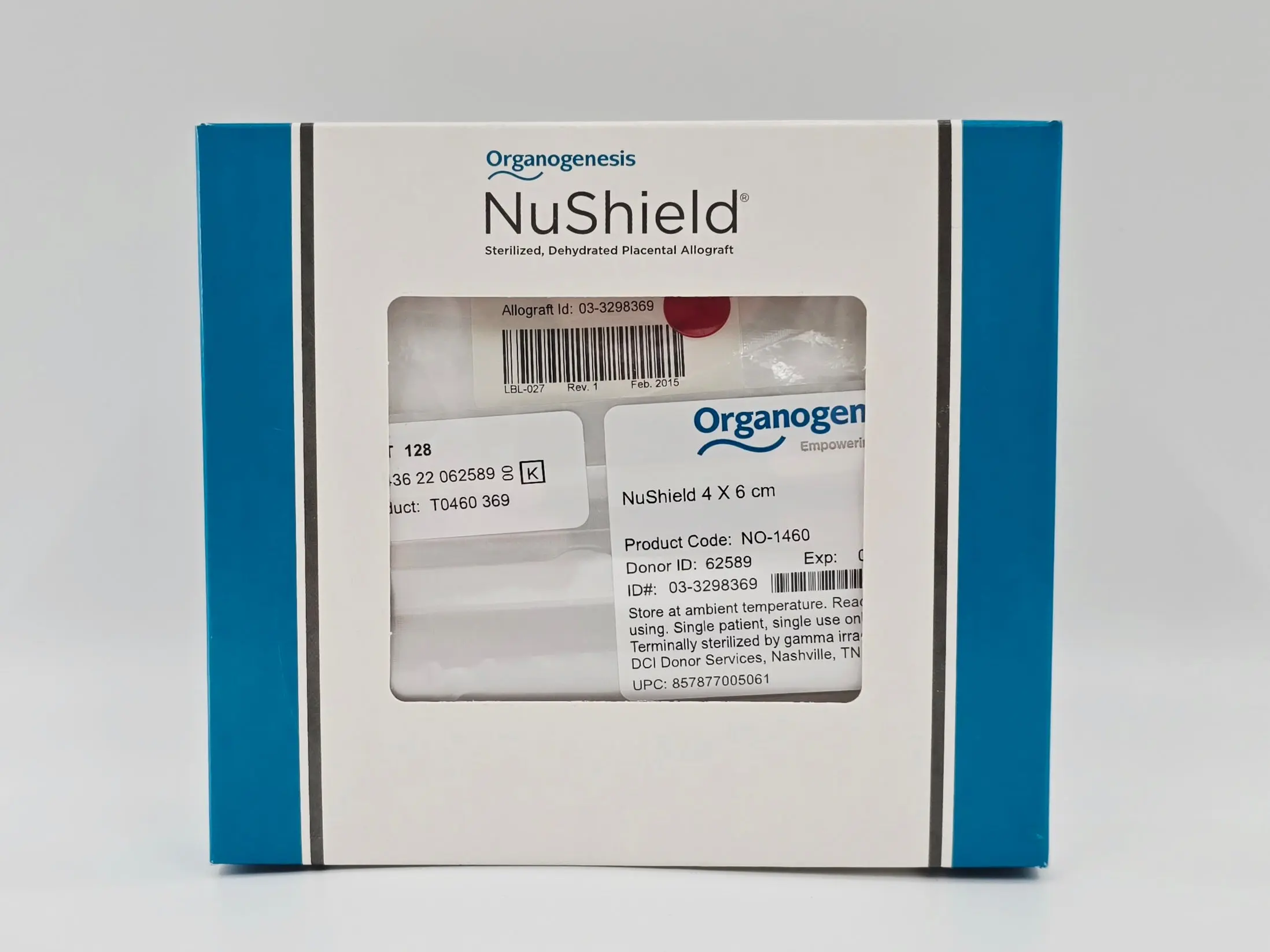 Organogenesis NO-1460 NuShield 4 X 6cm Sterilized, Dehydrated Placental Allograft - Image 2