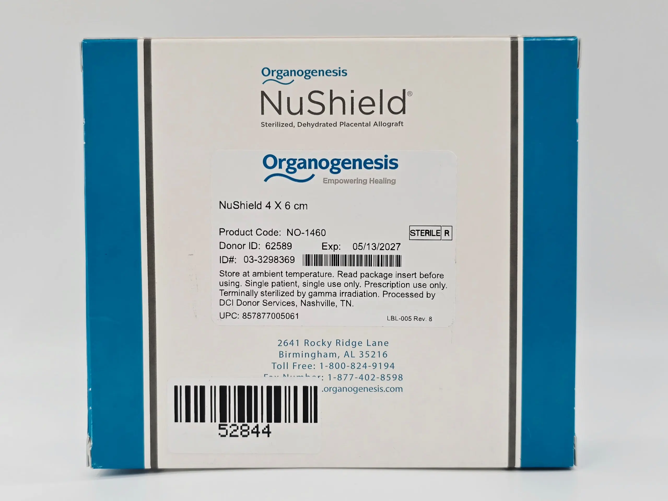 Organogenesis NO-1460 NuShield 4 X 6cm Sterilized, Dehydrated Placental Allograft - Image 3