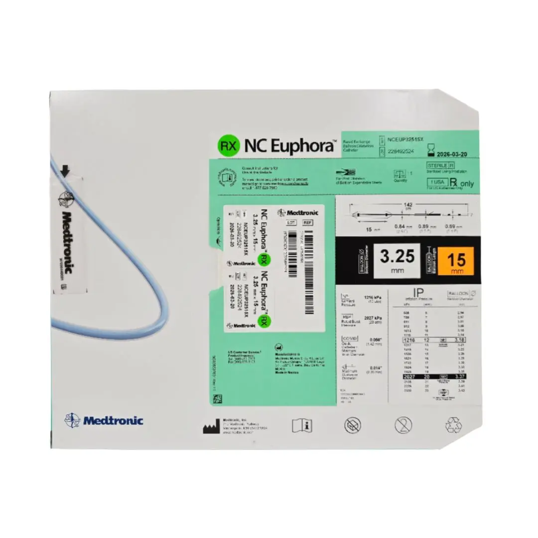 Medtronic NCEUP32515X NC Euphora 3.25mm x 15mm Noncompliant Balloon Dilation Catheter