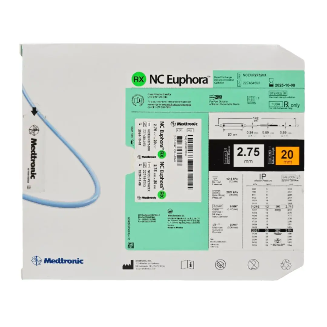 Medtronic NCEUP27520X NC Euphora 2.75mm x 20mm Noncompliant Balloon Dilation Catheter