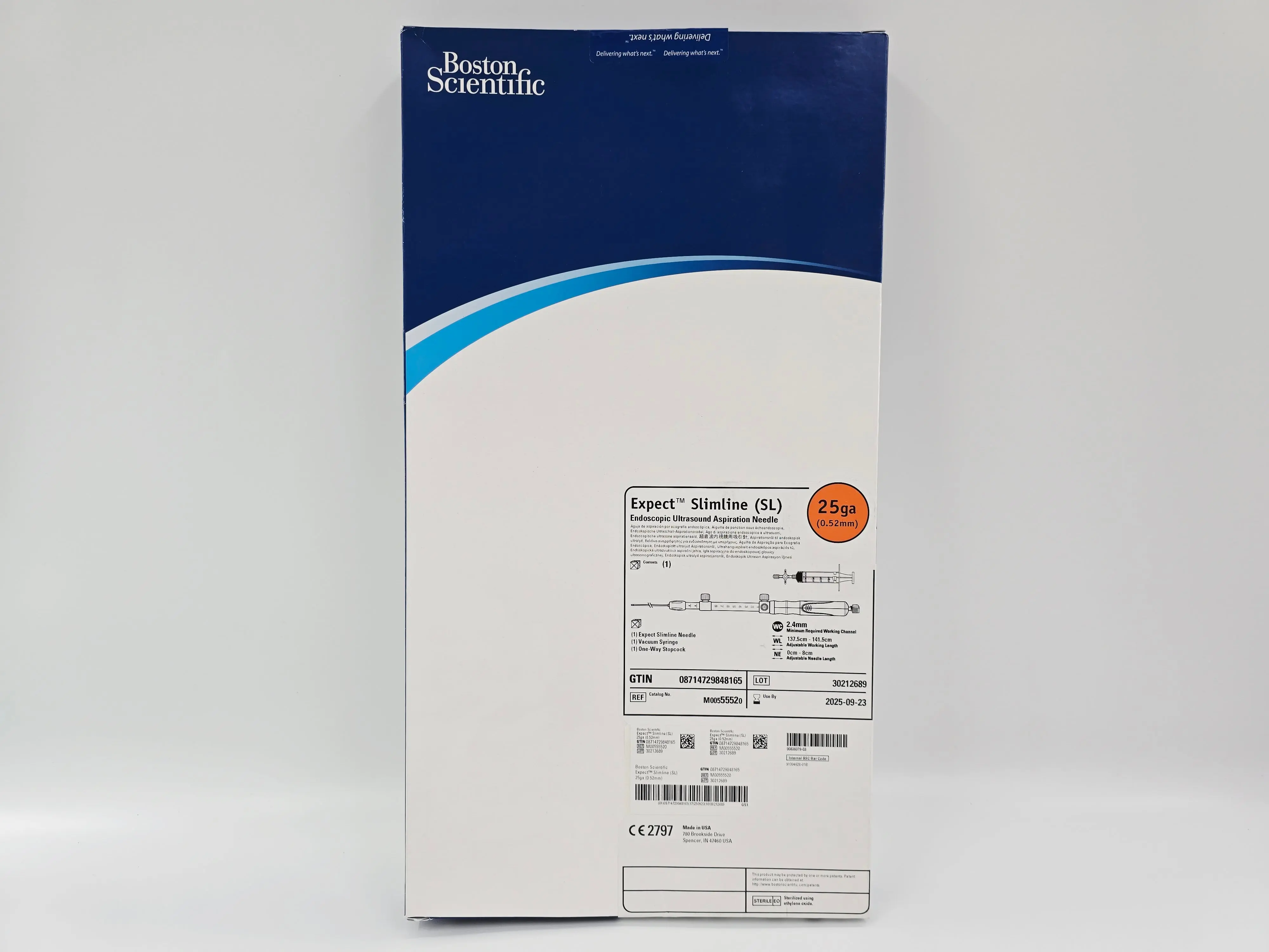 Boston Scientific M00555520 Expect Slimline (SL) 25ga (0.52mm) Endoscopic Ultrasound Aspiration Needle - Image 2