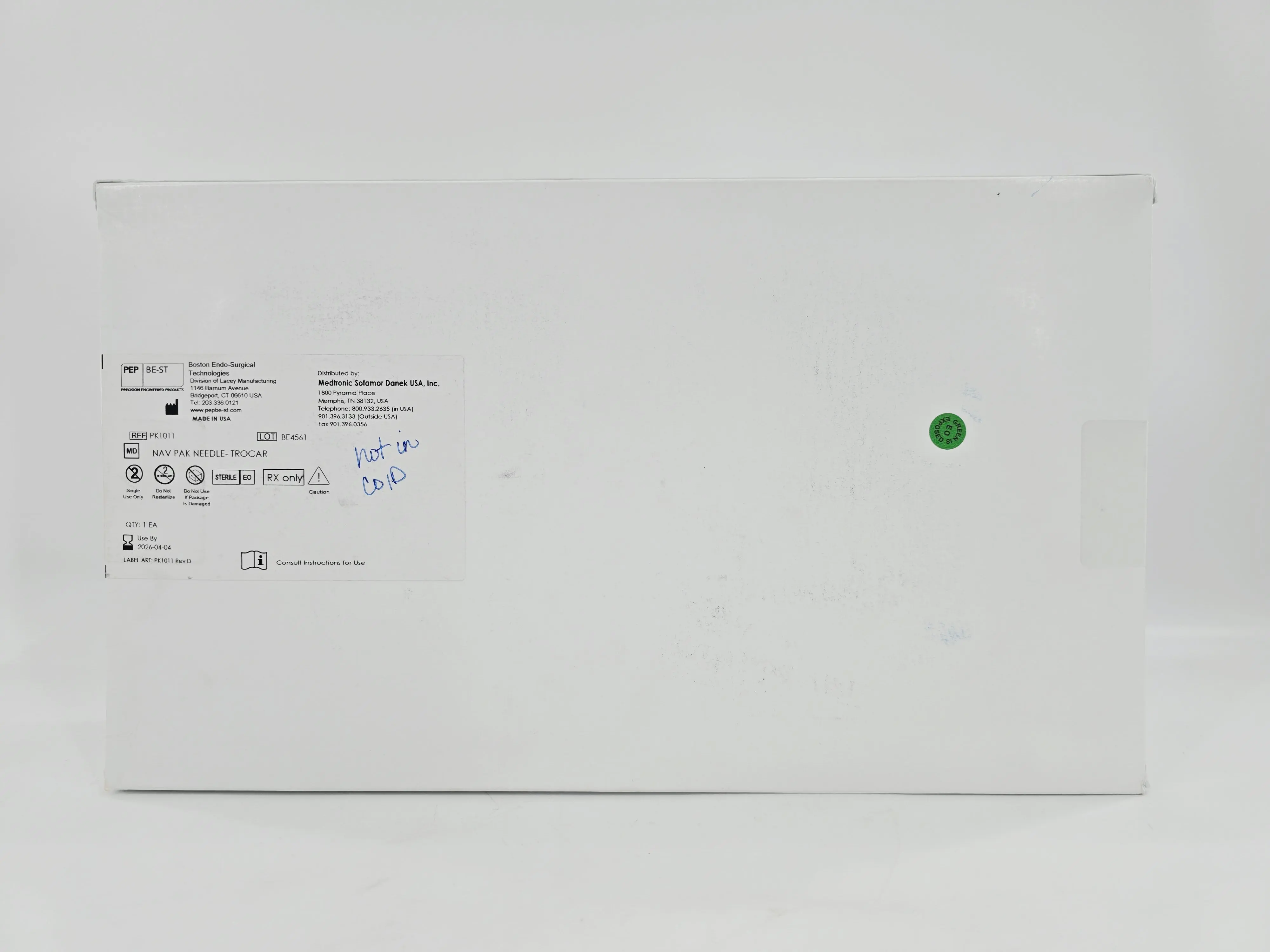 Medtronic PK1011 Boston Endo-Surgical Technologies Pedicle Access Needle NAV PAK Needle Trocar 1/EA - Image 2