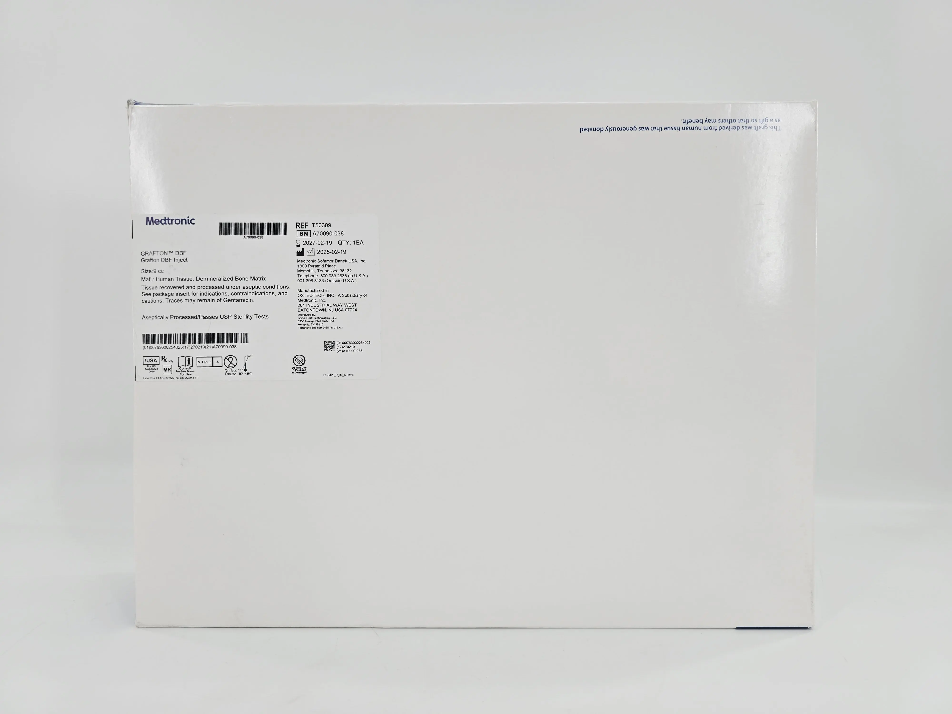 Medtronic T50309 GRAFTON DBF Demineralized Bone Matrix Inject 9cc 1/EA - Image 2