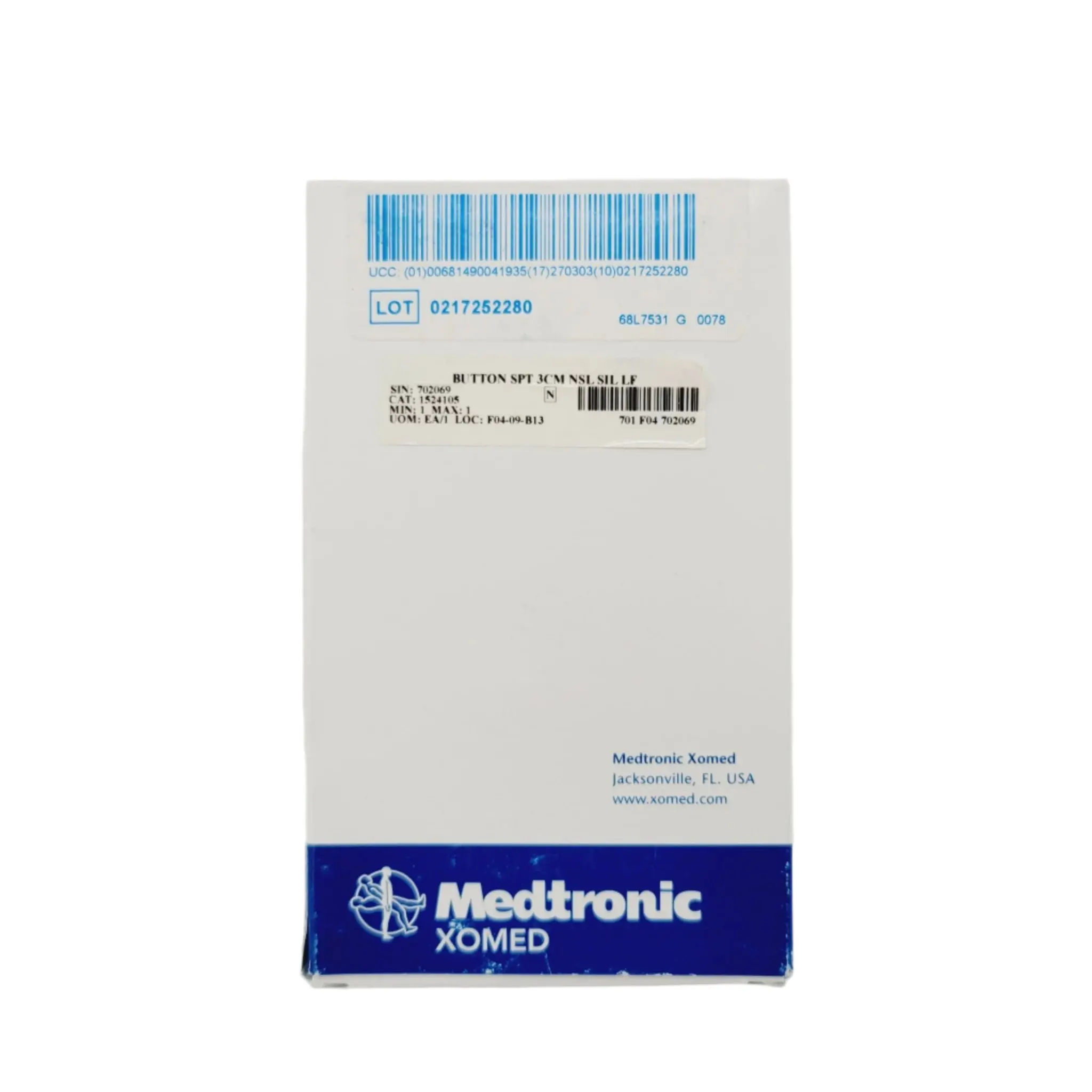 Medtronic XOMED 1524105 Nasal Septal Button, Silicone 3cm Diameter