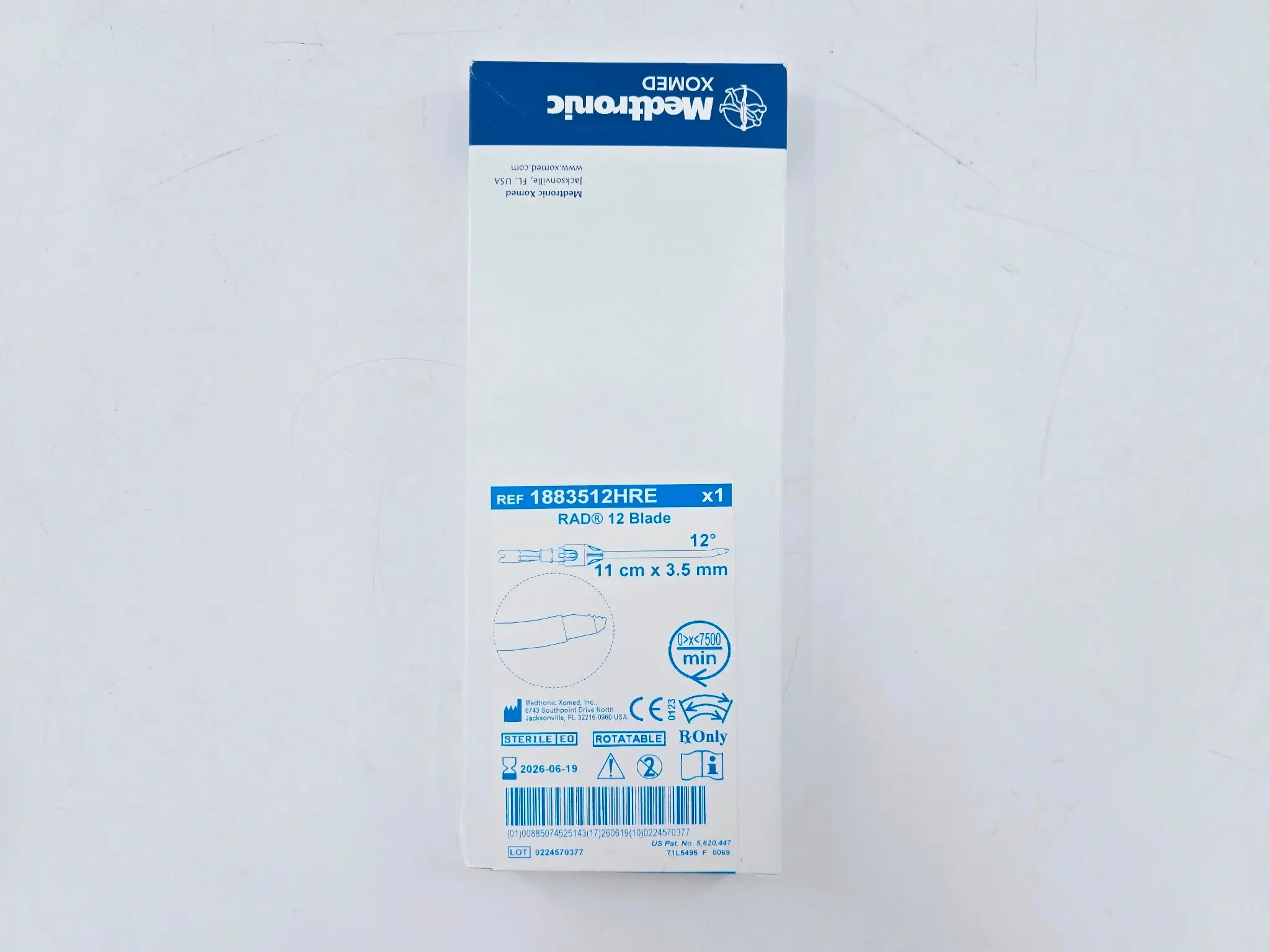Medtronic Xomed 1883512HRE RAD 12 Blade 12-Degree M4 3.5mm Rotatable - Image 2