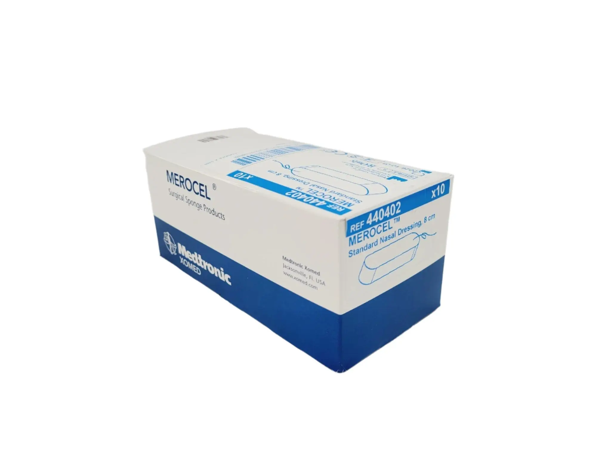 Medtronic XOMED 440402 MEROCEL Standard Nasal Dressing 8cm Box of 10 - Image 2