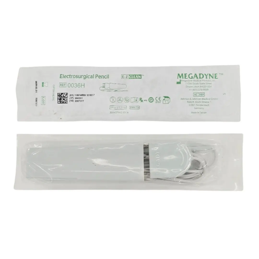 Megadyne 0036H Electrosurgical Pencil Rocker Switch E-Z Clean Coated Modified Blade Electrode w/ Holster 10' Cord 1/EA