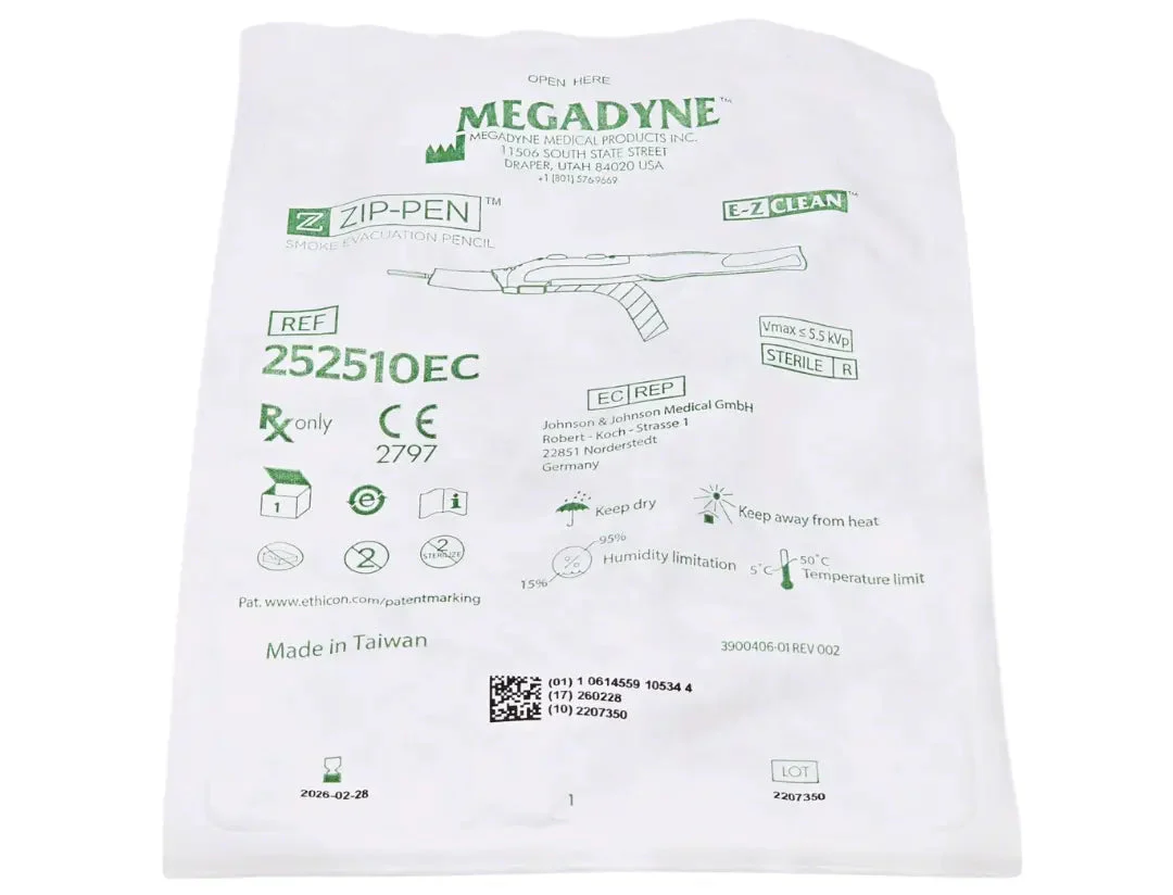 Megadyne 252510EC ZIP Pen Ergonomic Smoke Evacuation Pencil E-Z Clean