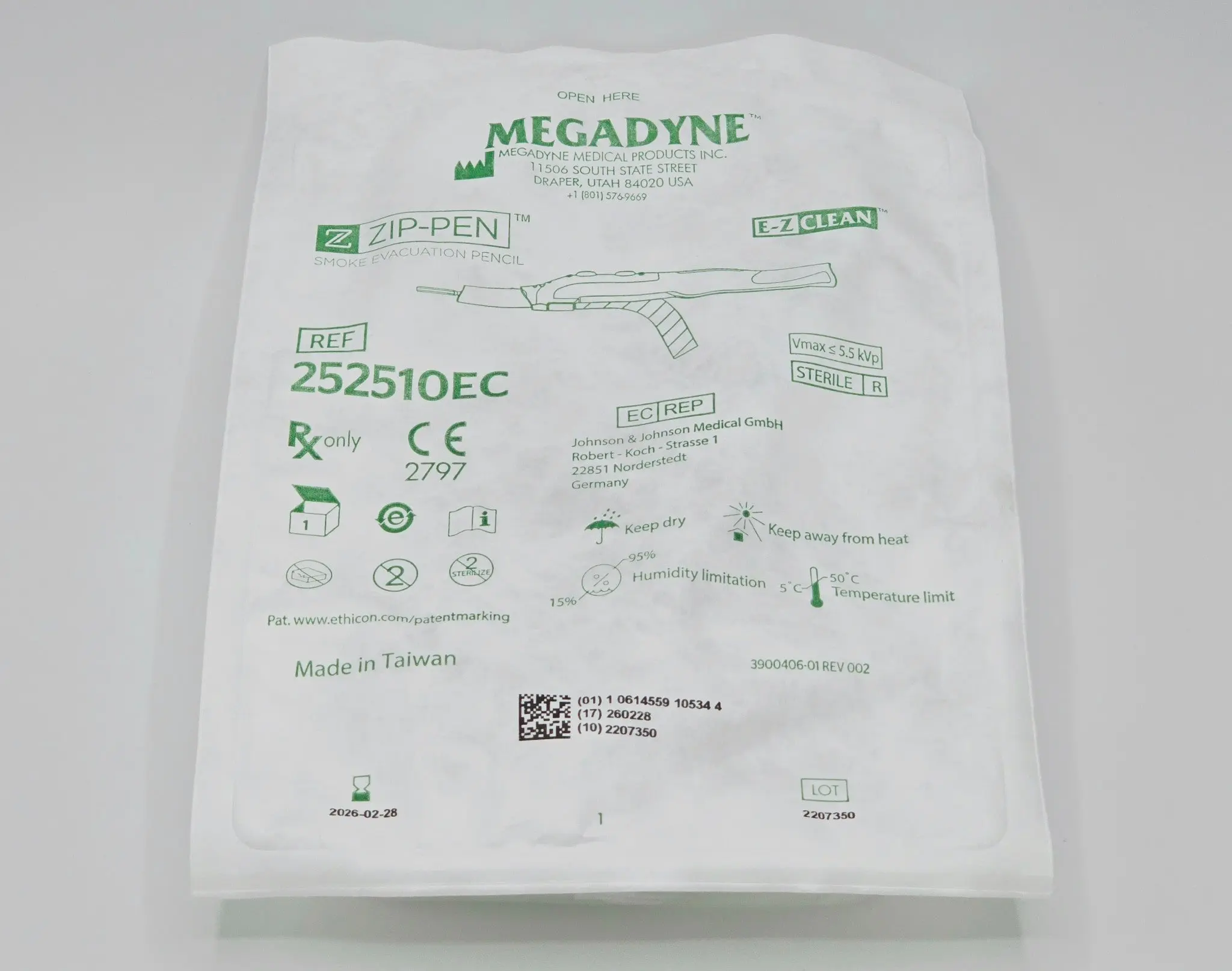 Megadyne 252510EC ZIP Pen Ergonomic Smoke Evacuation Pencil E-Z Clean - Image 2
