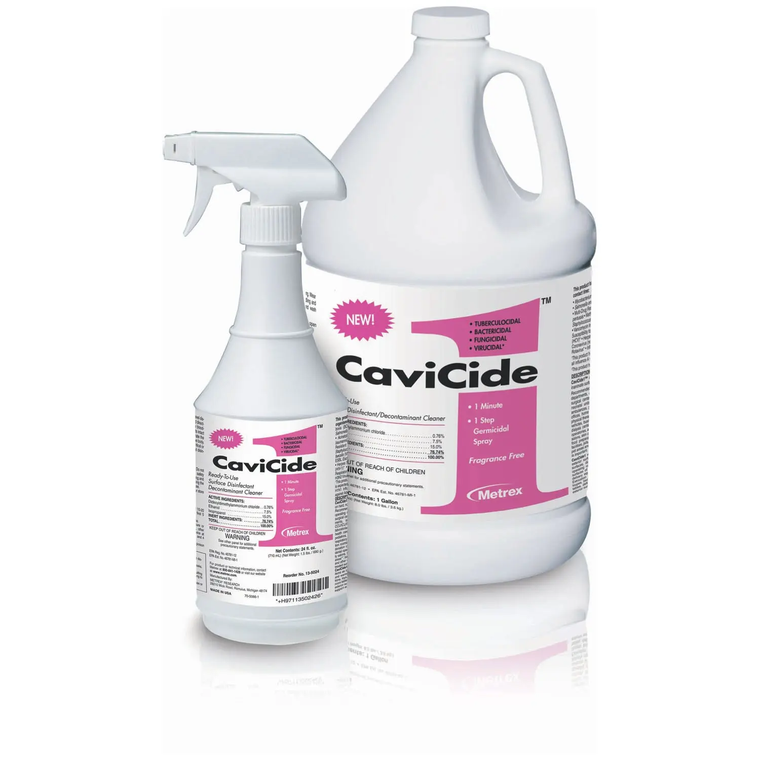METREX 13-5000 CAVICIDE1 SURFACE DISINFECTANT CaviCide1, 1 Gallon Bottle, 4/cs (36 cs/plt)