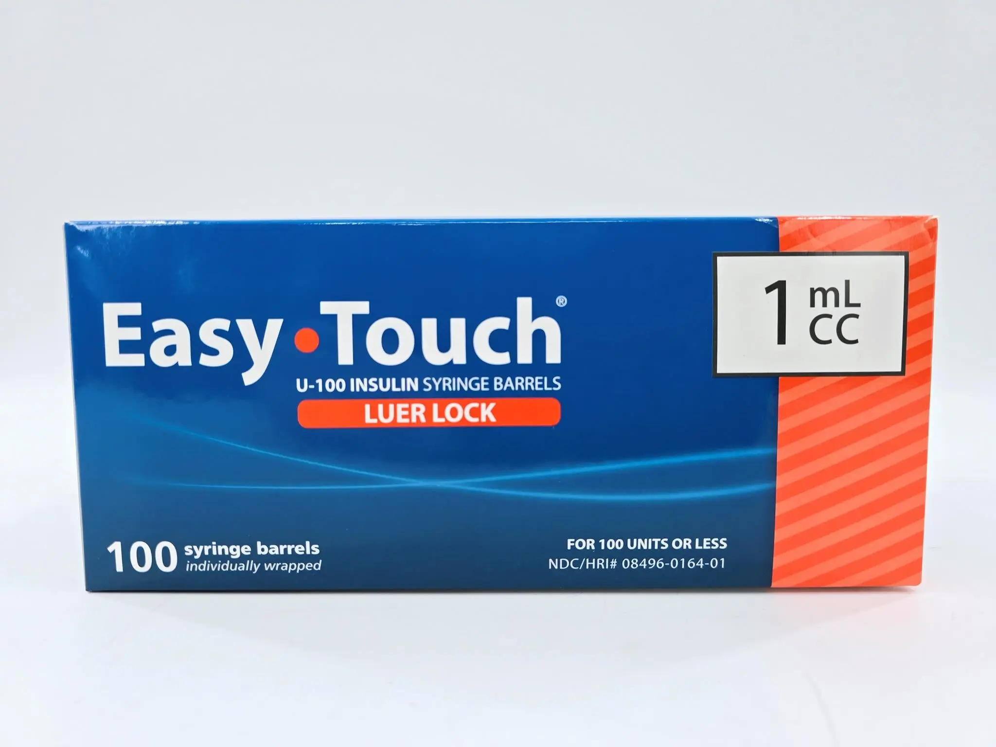 MHC 802015 Easy Touch 1ml U-100 Insulin Syringe Barrels w/ Luer Lock Box of 100 - Image 3