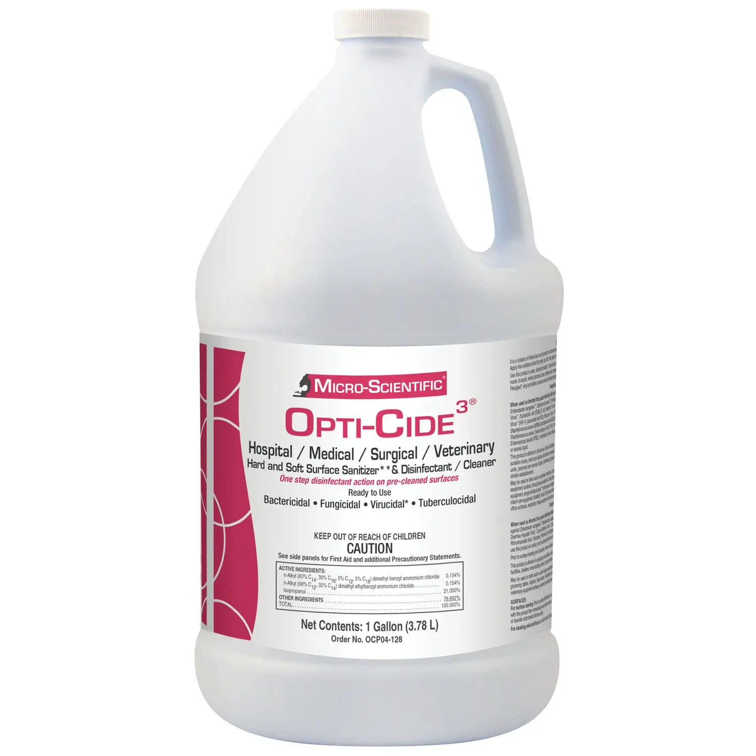 MICRO-SCIENTIFIC OCP04-128 OPTI-CIDE3 DISINFECTANT Opti-Cide3 Disinfectant, 1 Gallon Pour Bottle, 4/cs