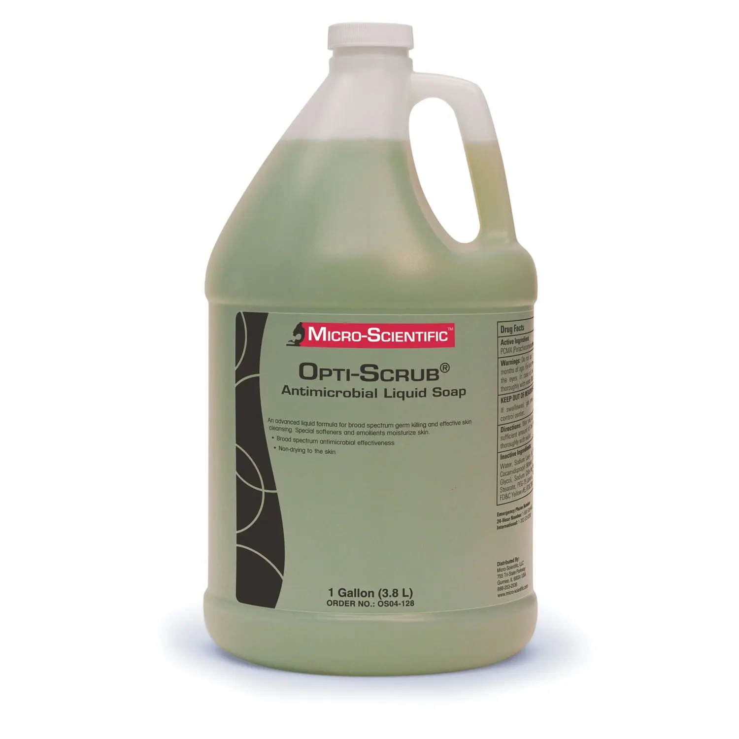 MICRO-SCIENTIFIC OS04-128 OPTI-SCRUB SKIN CLEANSER Opti-Scrub Liquid Antimicrobial Skin Cleanser, 1 Gallon, 4/cs