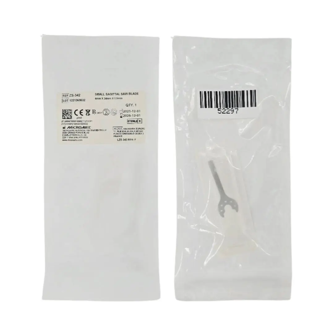 MicroAire ZS-342 Small Sagittal Saw Blade 4mm x 34mm x 0.5mm