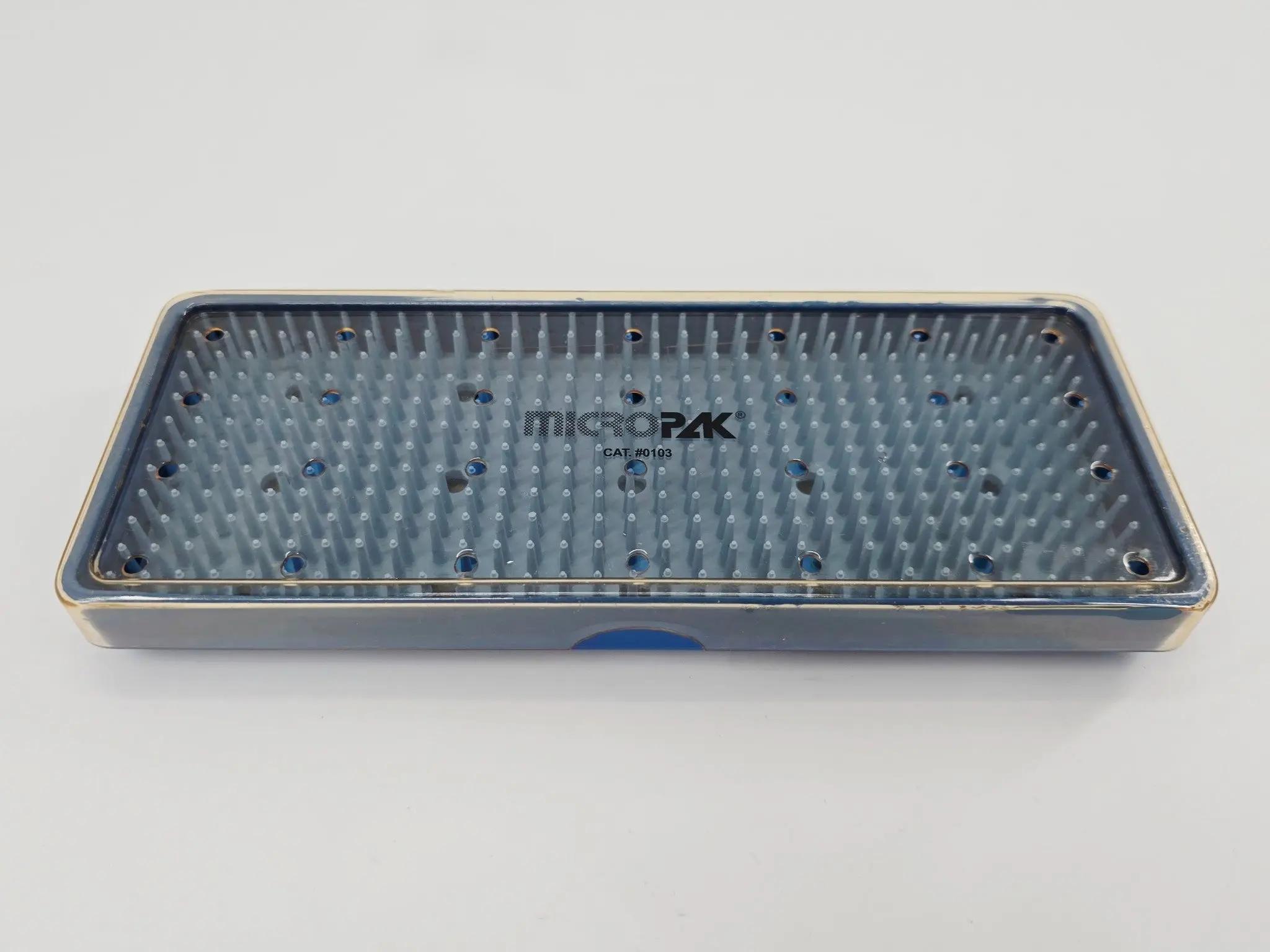 MicroPak 0103 Delicate Instrument Sterilization Tray w/ Lid 8-1/4" x 3-1/4" x 1" - Image 3
