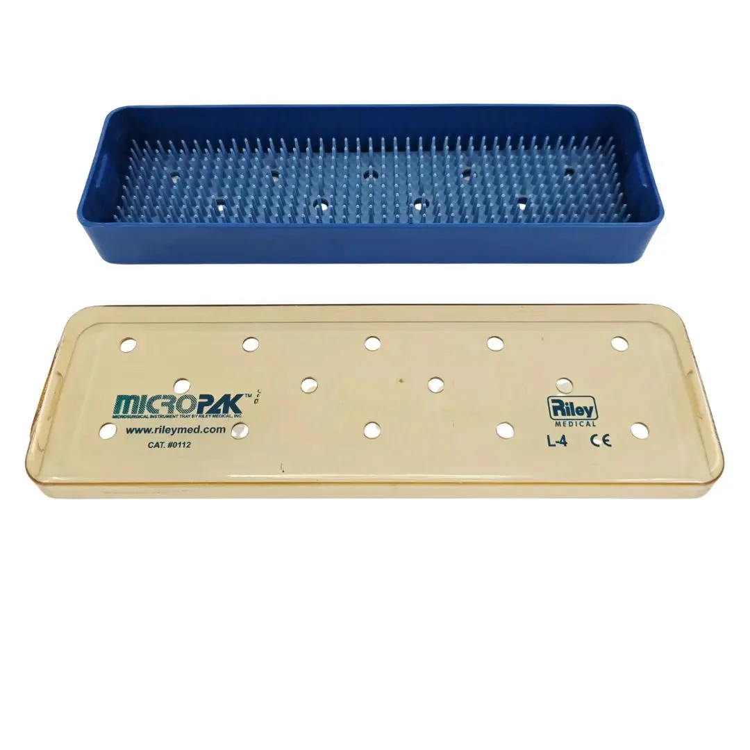 MicroPak 0112 Riley Instrument Sterilization Tray w/ Lid 2-1/2" x 9-3/4" x 1"