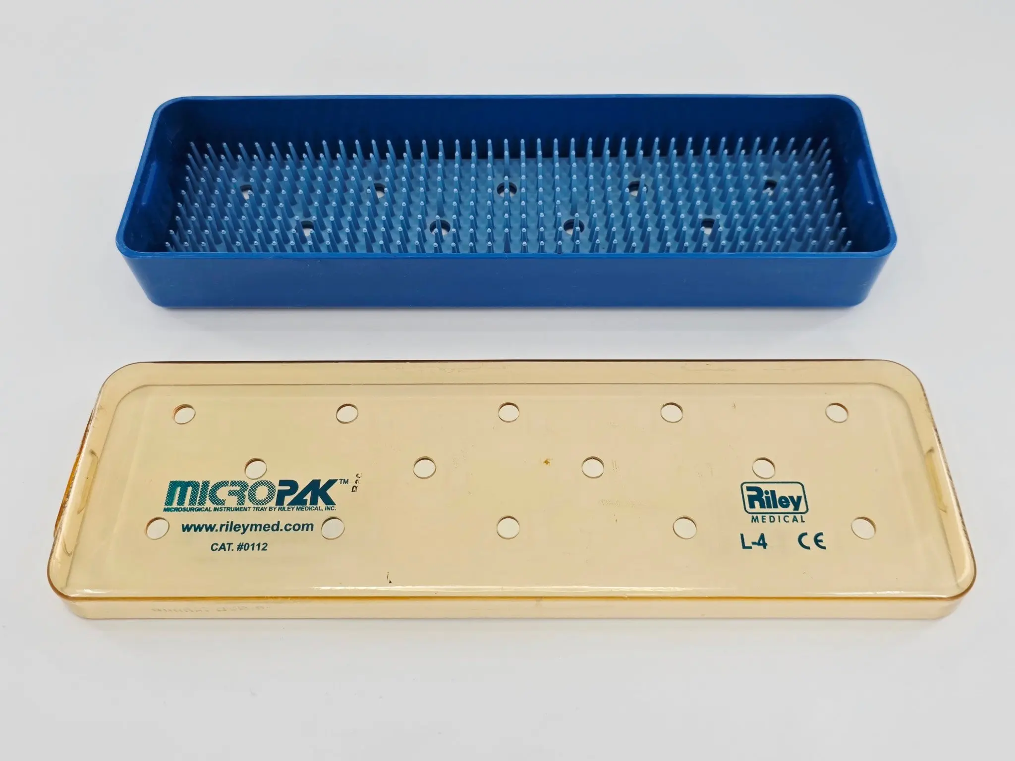 MicroPak 0112 Riley Instrument Sterilization Tray w/ Lid 2-1/2" x 9-3/4" x 1" - Image 2