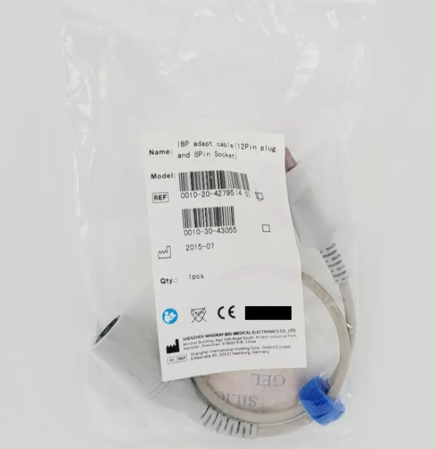 Mindray 0010-20-42795 IBP Adapter Cable 12 Pin Plug & 6 Pin Socket - Image 2