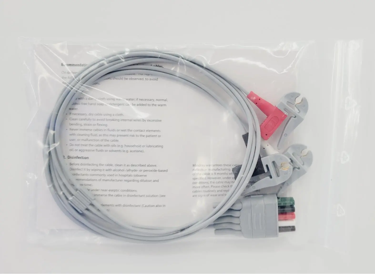 Mindray 0012-00-1514-05 3-Lead ECG Pinch Clip 24" - Image 2