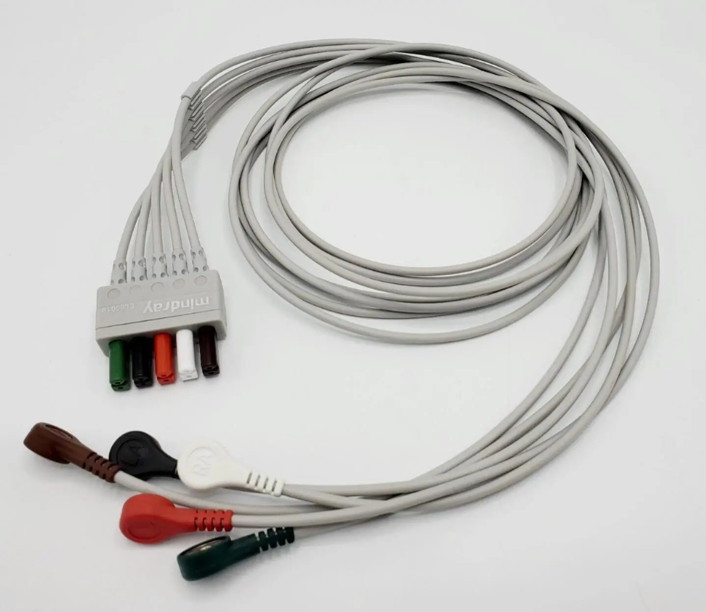 Mindray EL6501B ECG 5 Lead Wire Set Snap Clip Cable 4.9Ft - Image 2