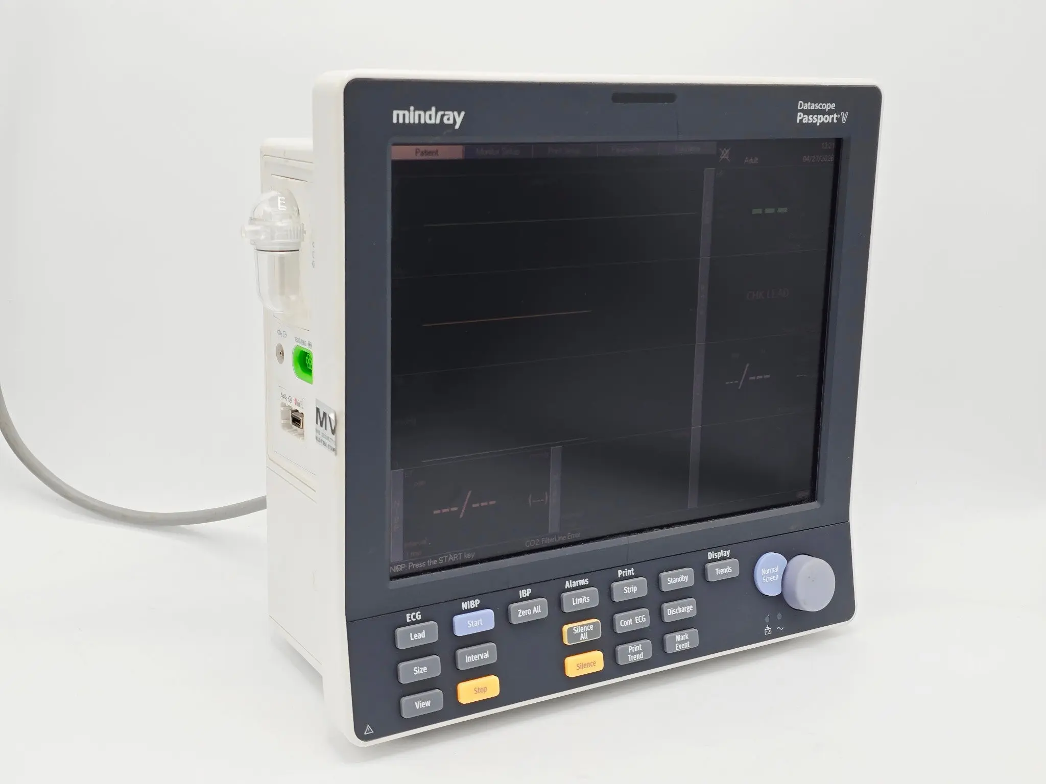 Mindray Passport V 6100F Patient Monitor w/ CO2 Capnography, SpO2, ECG, NIBP - Image 2