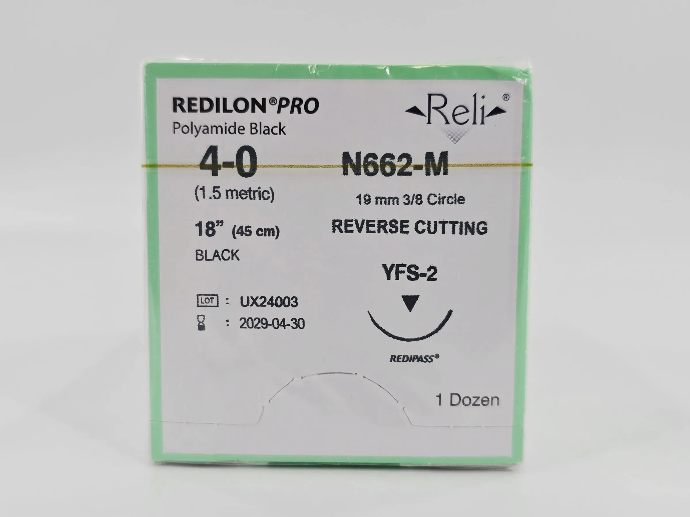 Myco N662-M Reli REDILON PRO 4-0 Black 4-0 YFS-2 1X18"Box of 12 - Image 2