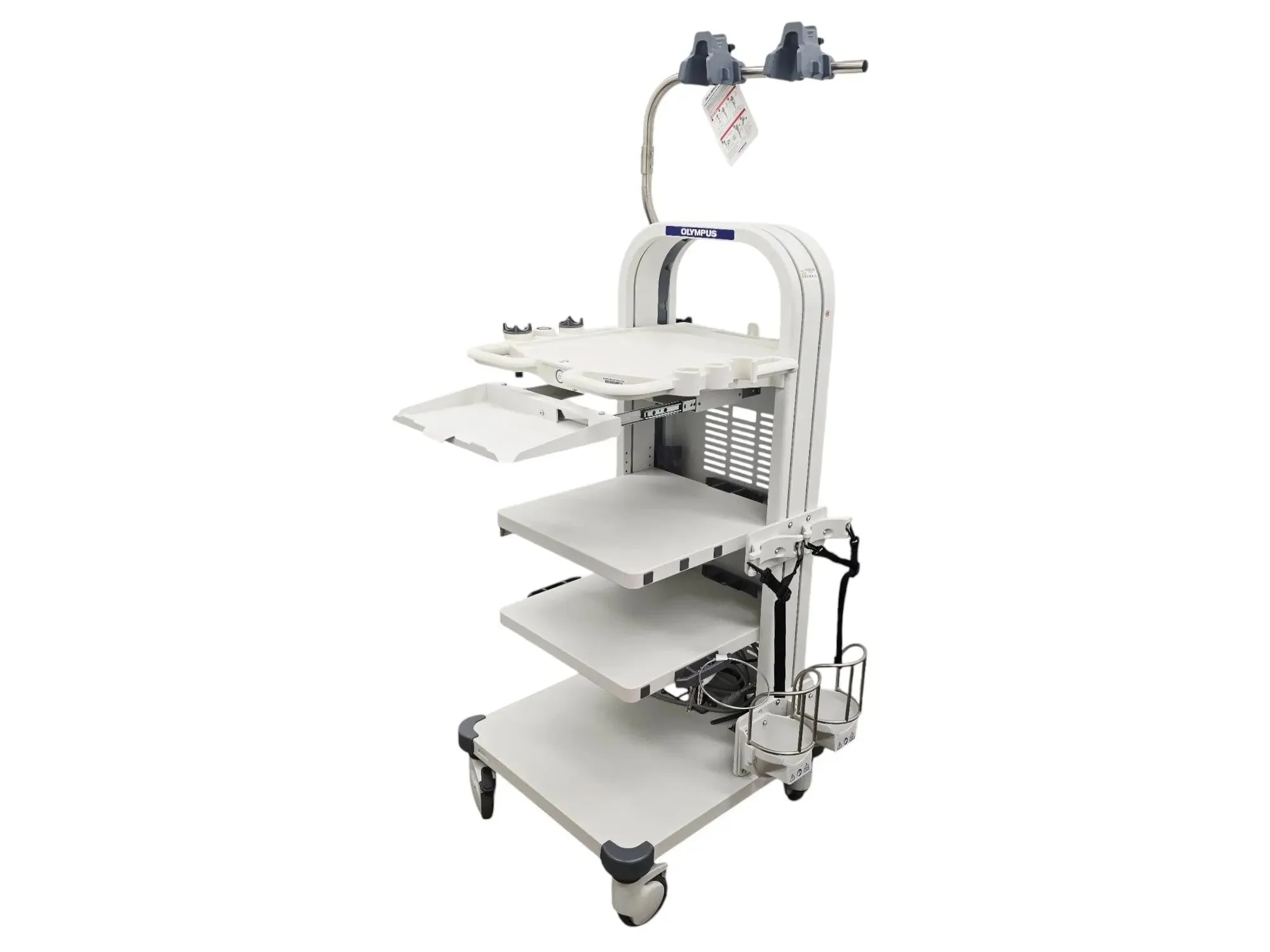 Olympus WM-NP2 Equipment Cart with MAJ-1641 LCD Monitor Arm OEM Workstation - Image 4