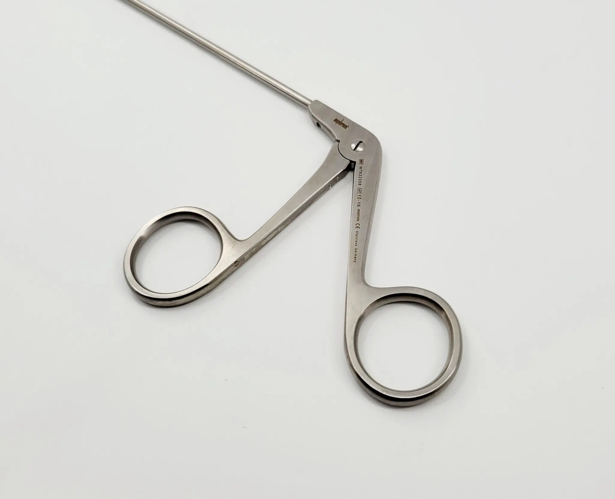Olympus WT632058 Laryngeal Forceps Straight Serrated Triangular Jaws 12-1/4" - Image 4