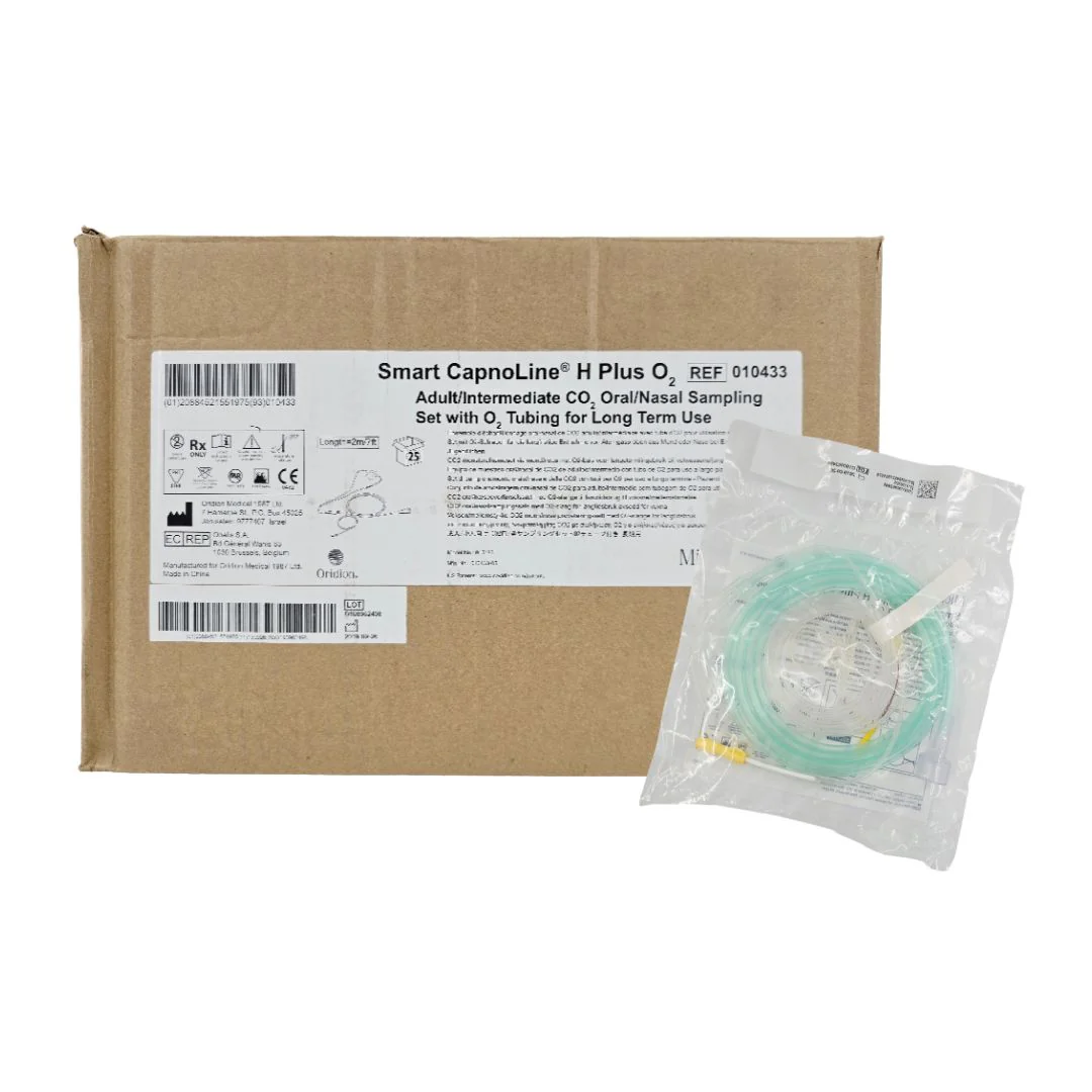 Oridion 010433 Microstream Smart CapitoLine H Plus O2 Adult/Intermediate CO2 Nasal Sampling Set w/ Tubing CS/25