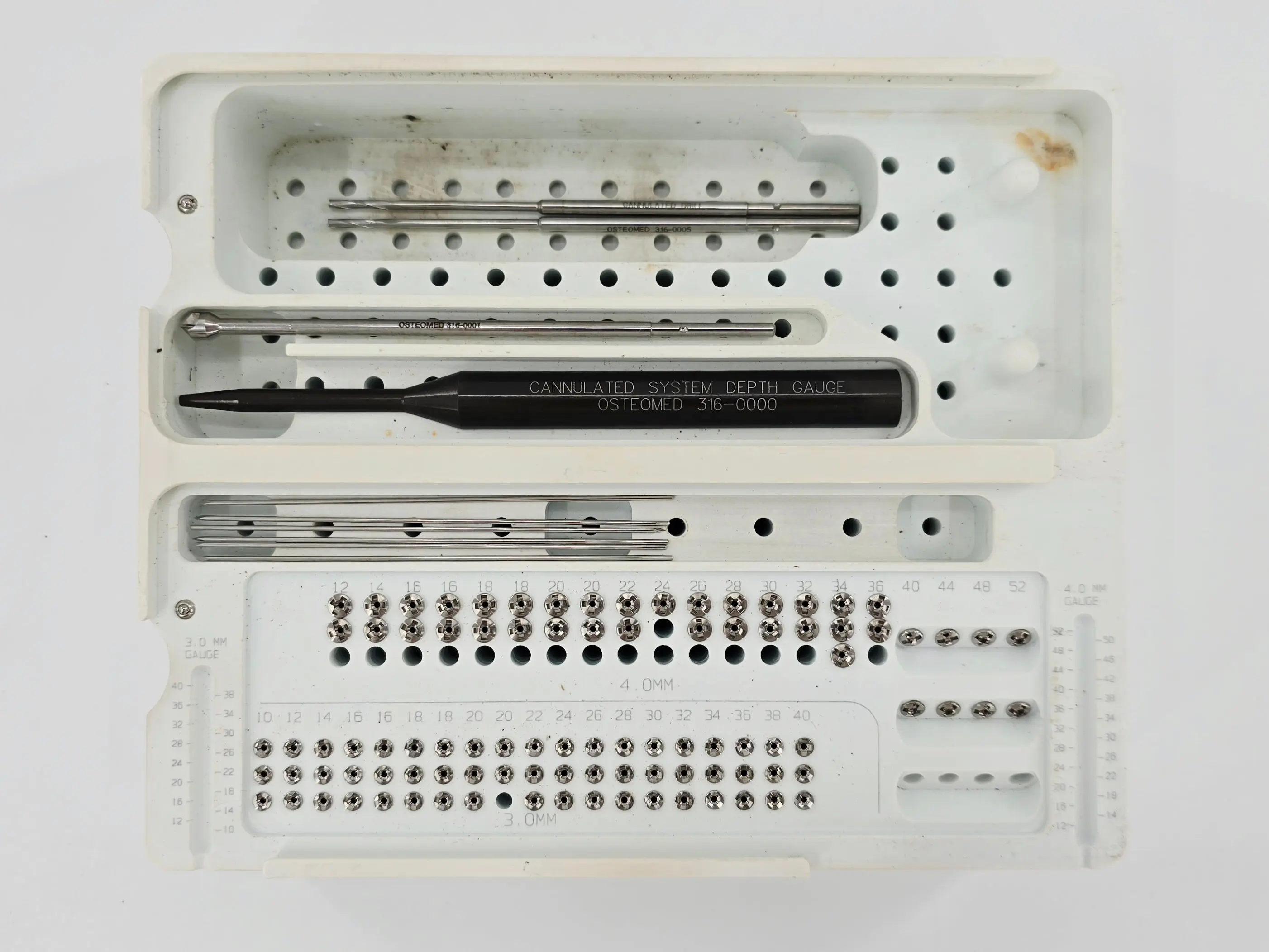 OsteoMed 3.0/4.0mm Cannulated Screw System Instrument Implant Set - Image 3