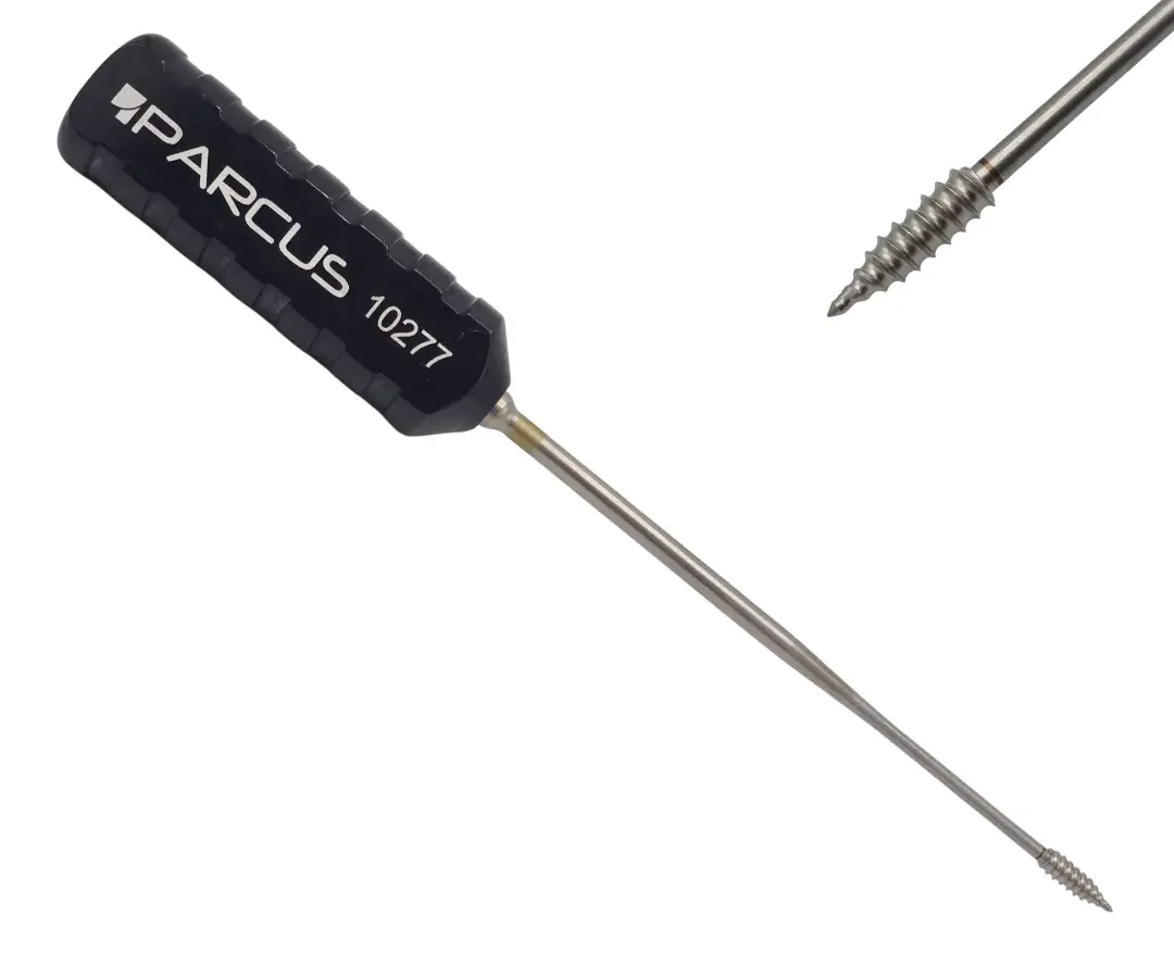 Parcus 10277 Tap 10.5in Black Handle Threaded Tip Orthopedic Instrument
