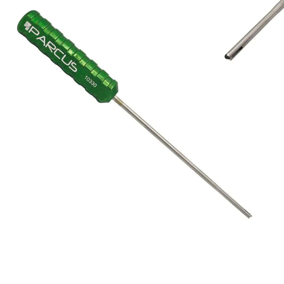 Parcus 10330 Suture Passing Guide 10in Green Handle Orthopedic Instrument