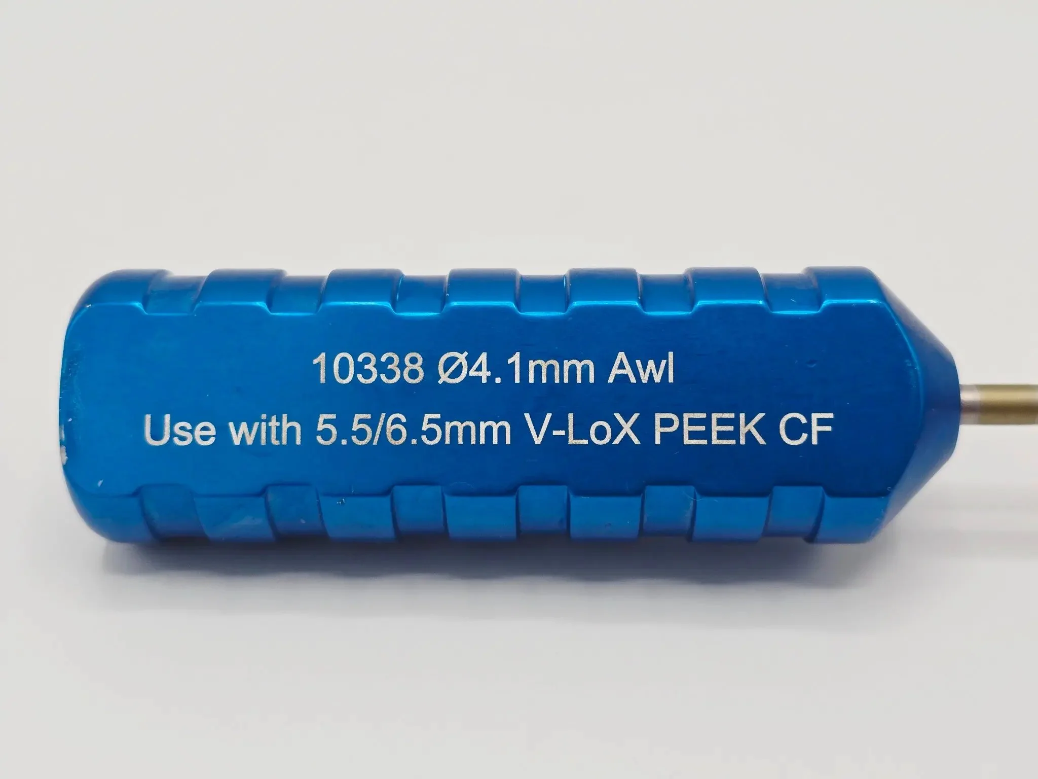 Parcus 10338 Awl 10.5in for 5.5 6.5mm V-LoX Peek CF Anchors Ortho 4.1mm - Image 3