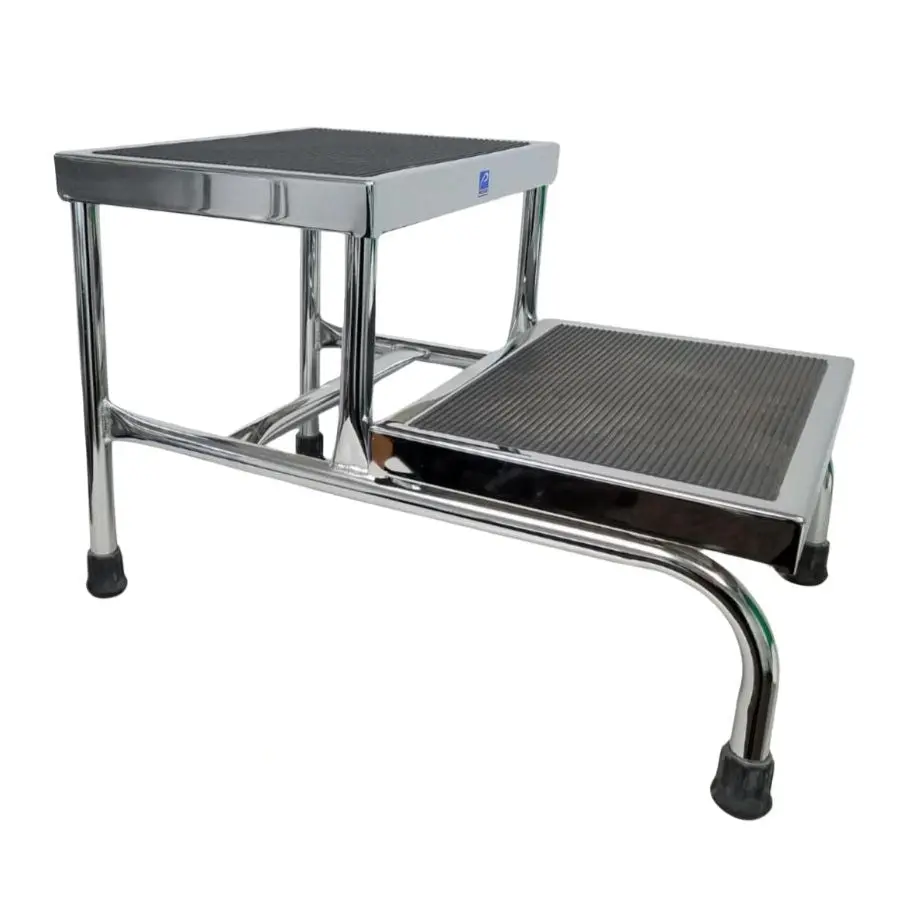 Pedigo P-18 Double Step Stool Stainless Steel Without Handle Medical Platform