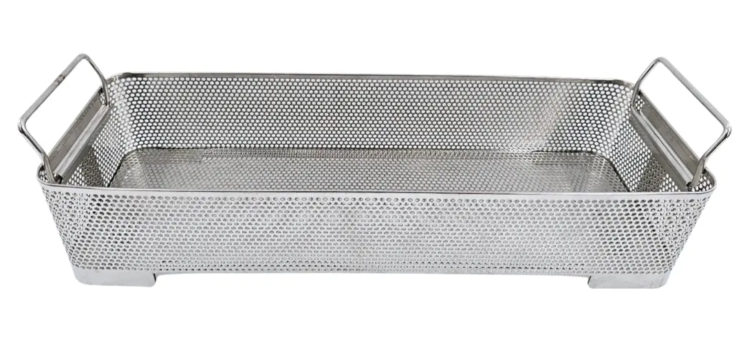 Perforated Surgical Sterilization Basket with Handles 19" x 7" x 4"