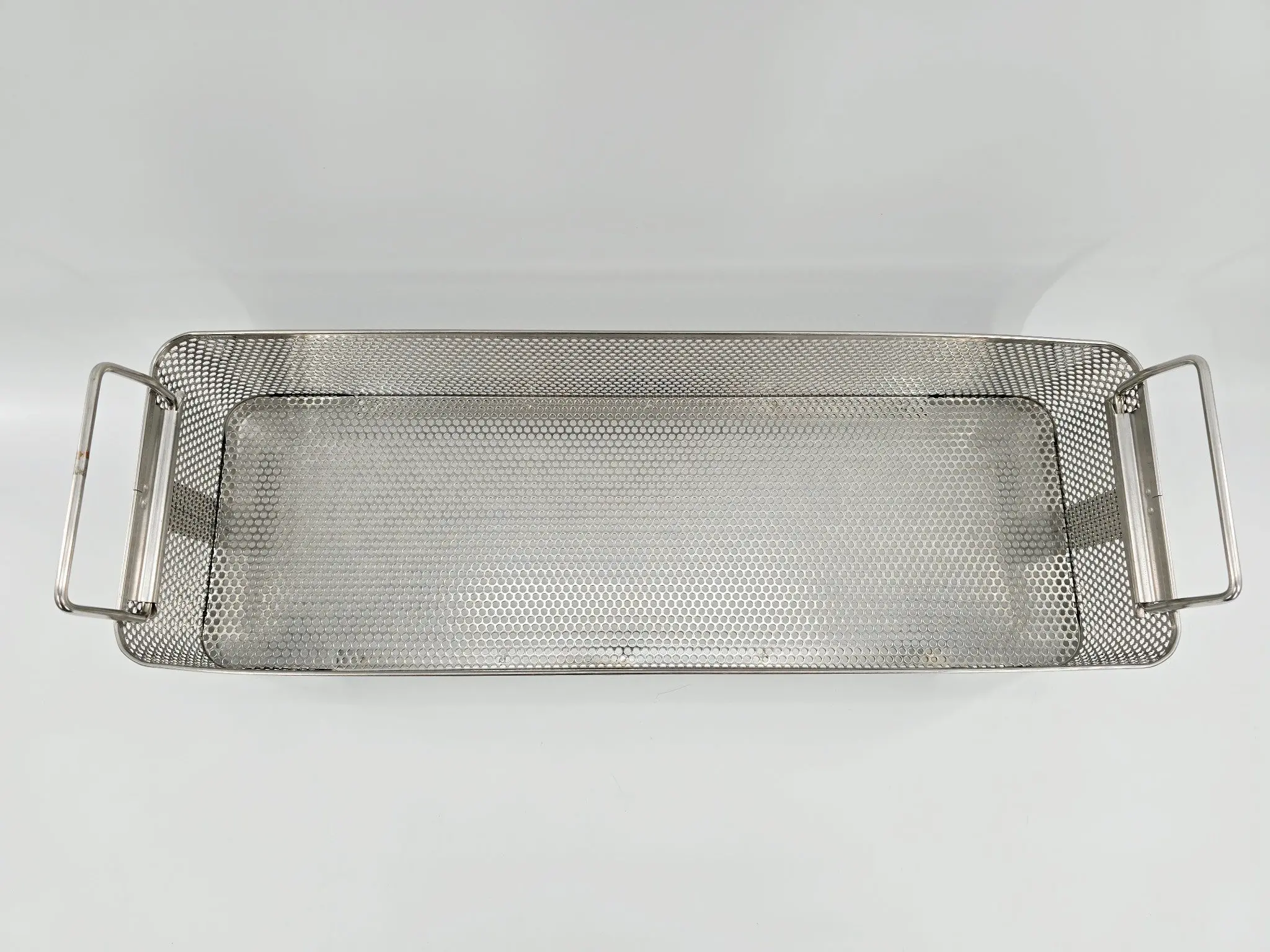 Perforated Surgical Sterilization Basket with Handles 19" x 7" x 4" - Image 2