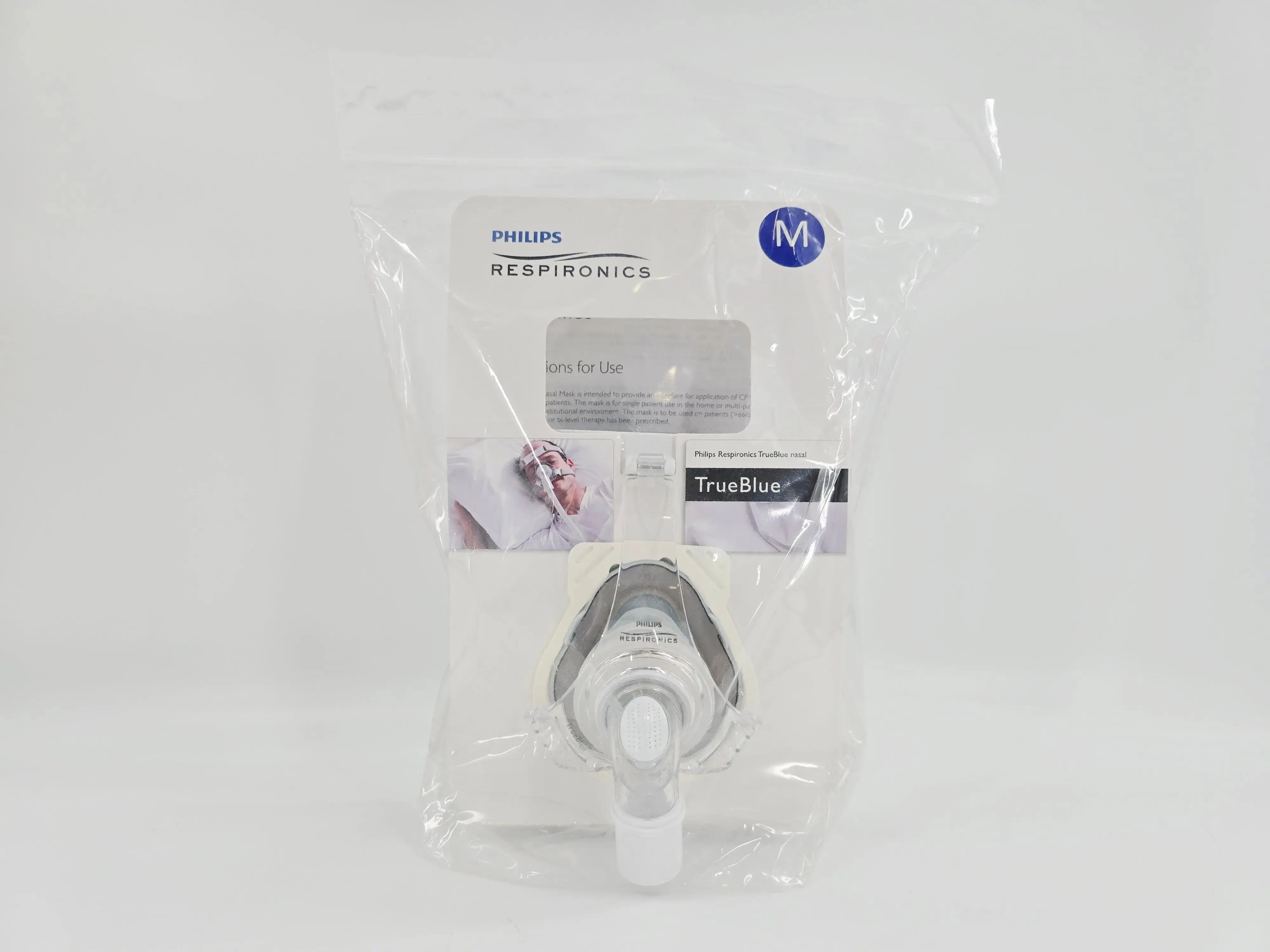 Philips 1071803 Respironics TrueBlue Gel CPAP Nasal Mask w/ Headgear Medium - Image 2