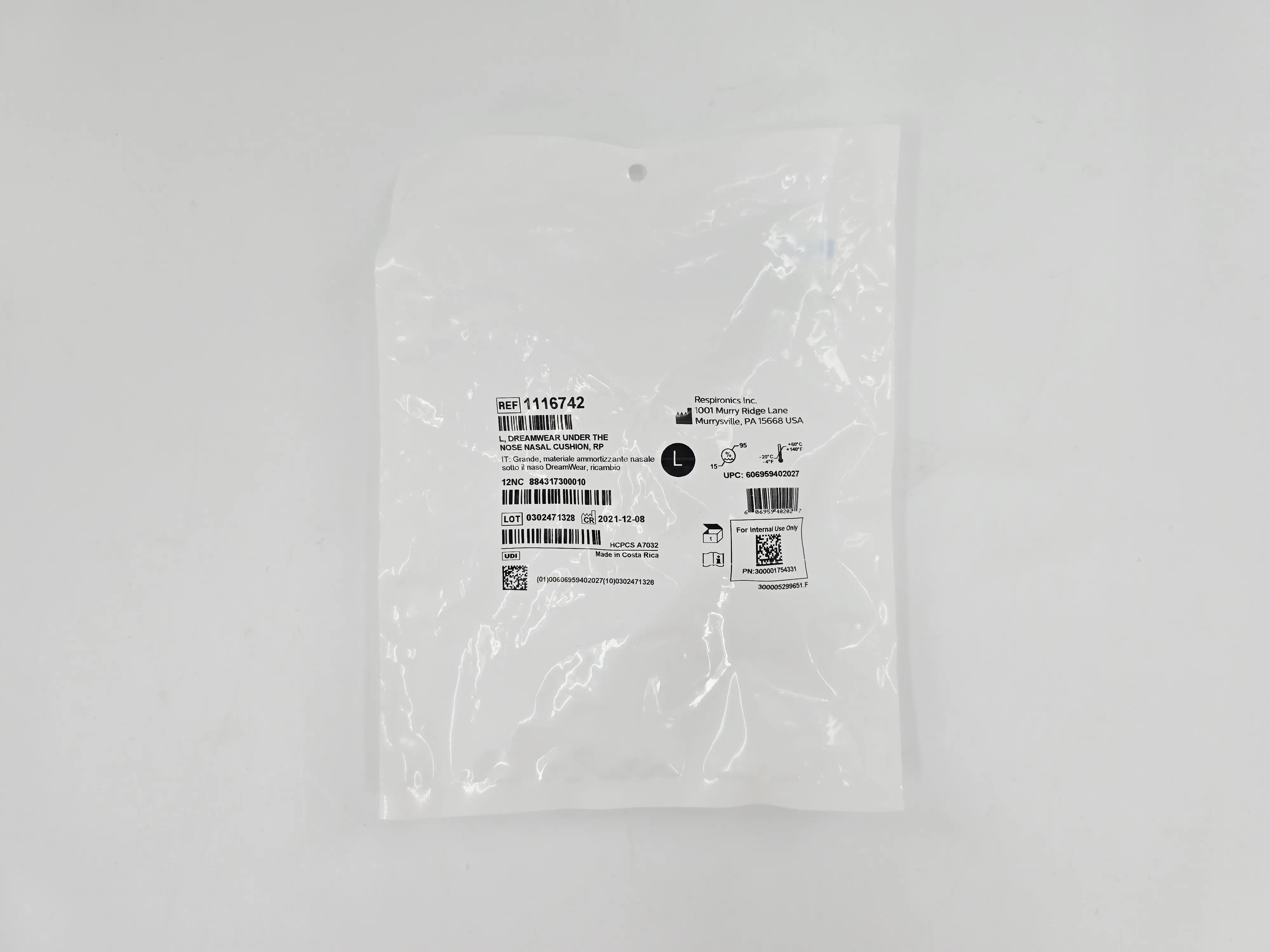 Philips 1116742 Respironics DreamWear Under the Nose Nasal Pillow Cushion Large - Image 2