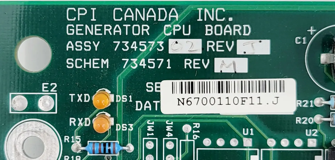 Philips 734573-02 REV J Generator CPU Board - Image 2