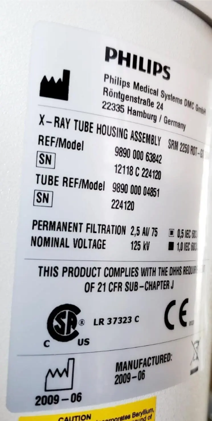 Philips 9890-000-63842 Easy Diagnost Eleva R/F Room X-Ray Tube & Housing - Image 4