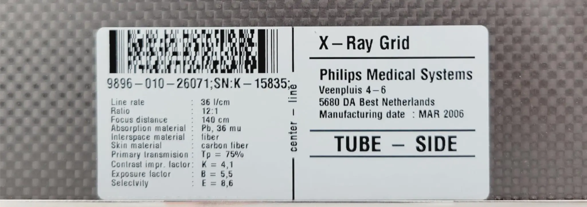 Philips 9896-010-26071 Digital Diagnost Anti Scatter Grid - Image 2