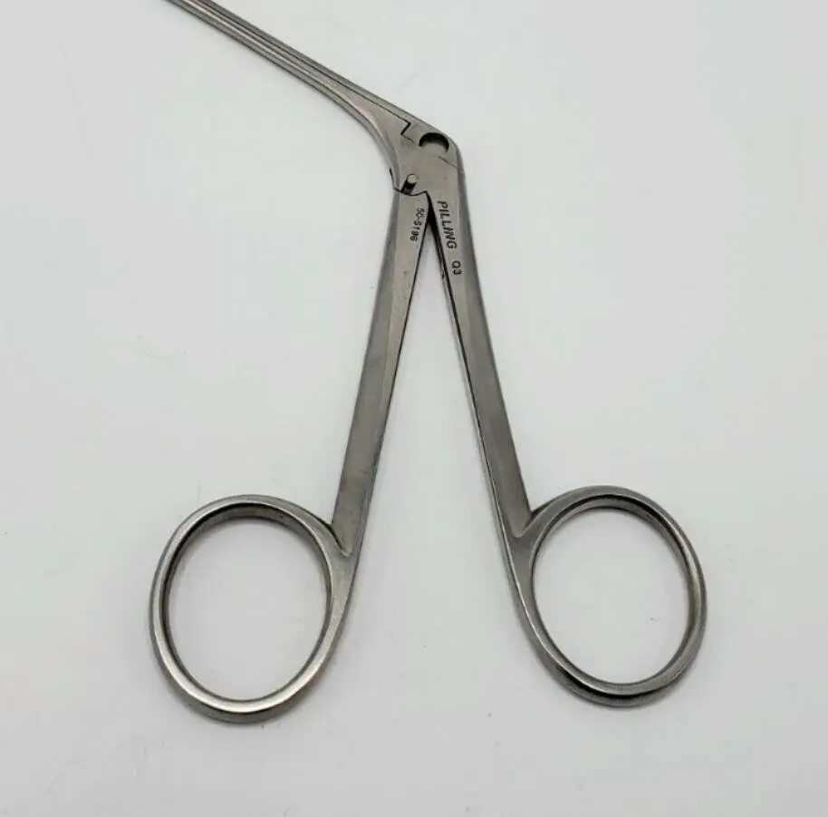 Pilling 50-5196 Lore Subglottic Specimen Tissue Forceps Angled 90° Upward 14" - Image 4