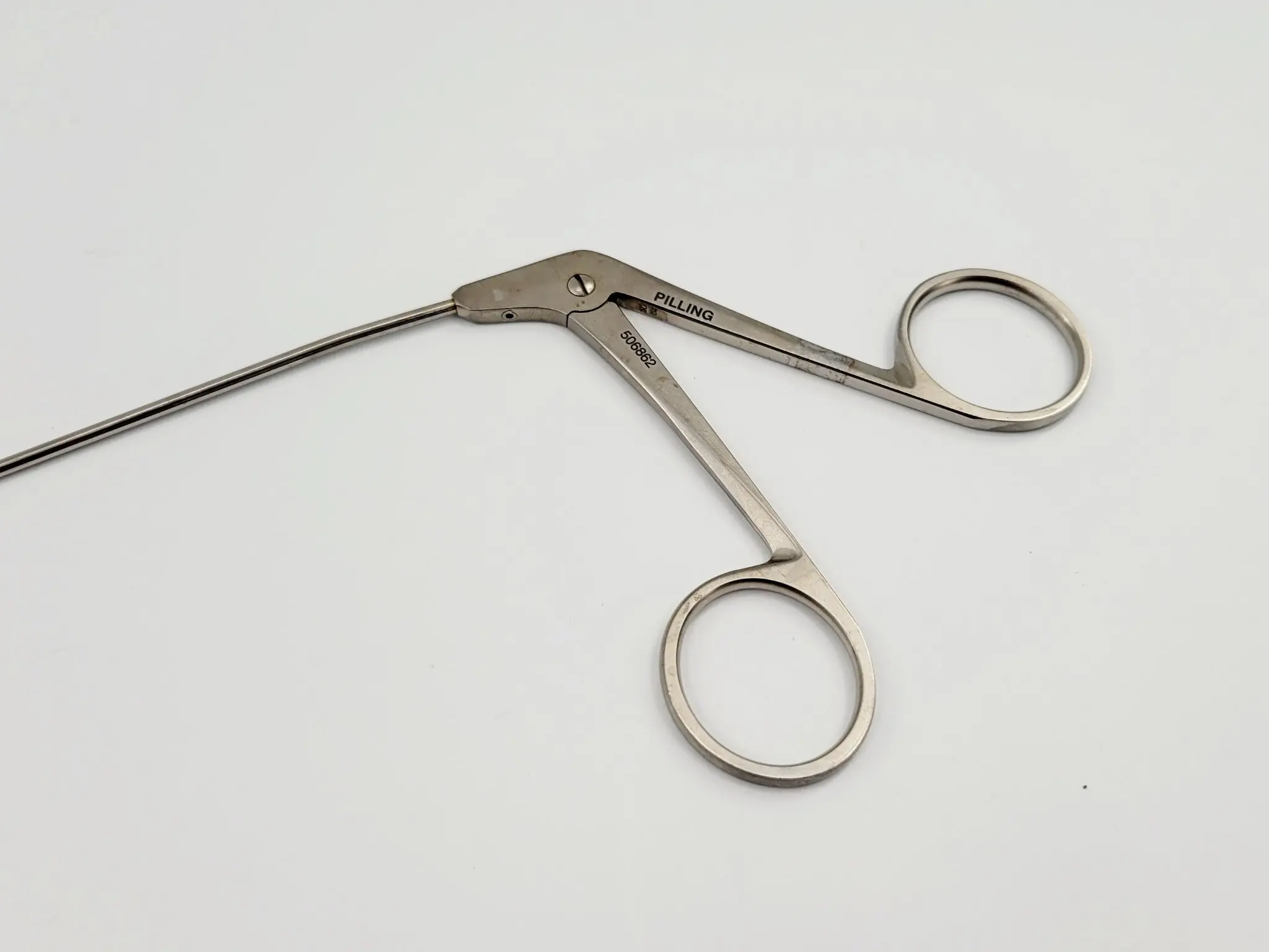 Pilling 506862 Feder Ossoff Micro Laryngeal Cup Forceps 1mm Jaw 12-3/8" - Image 4
