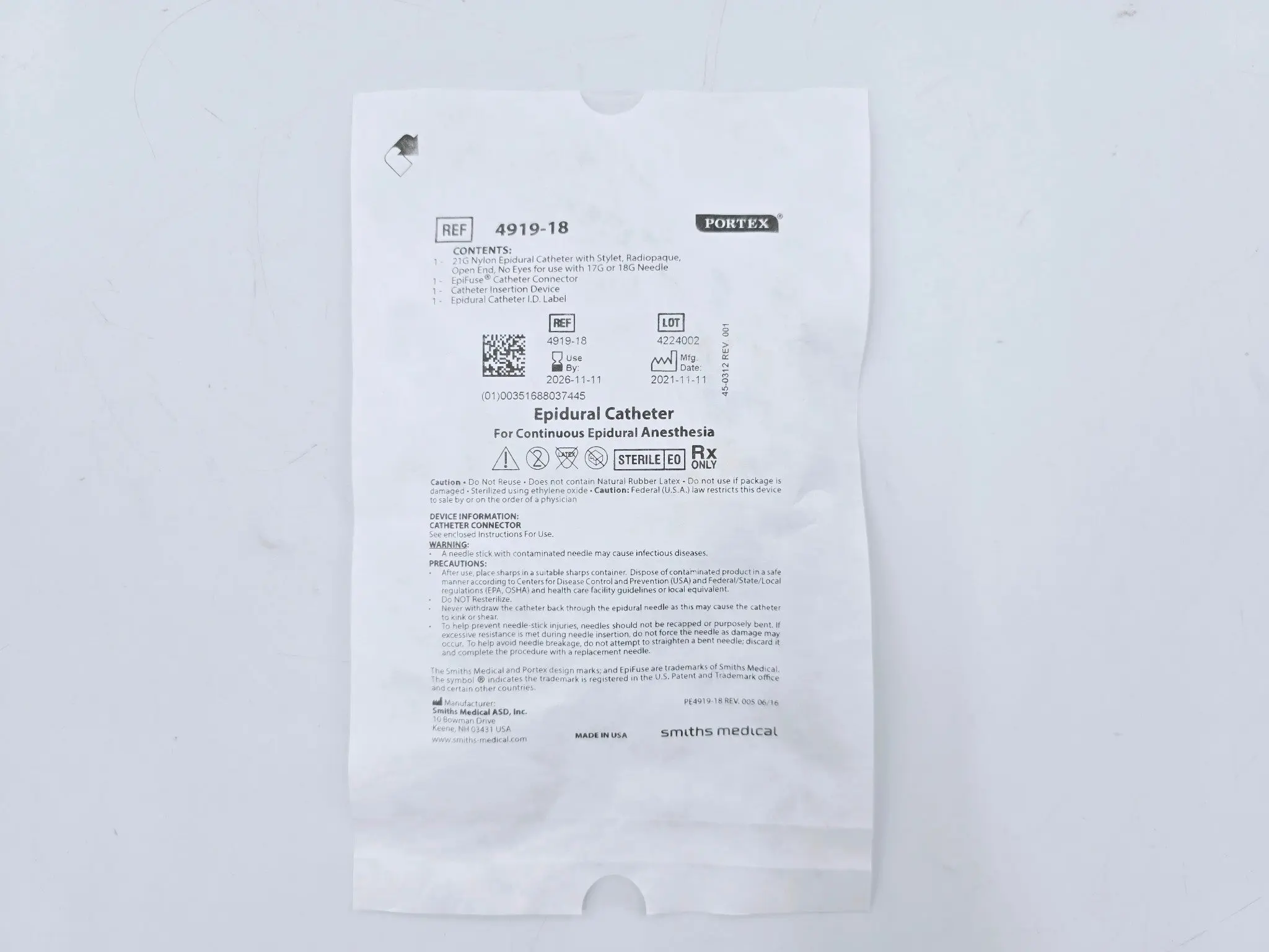 Portex 4919-18 Epidural Catheter Box of 10 - Image 3
